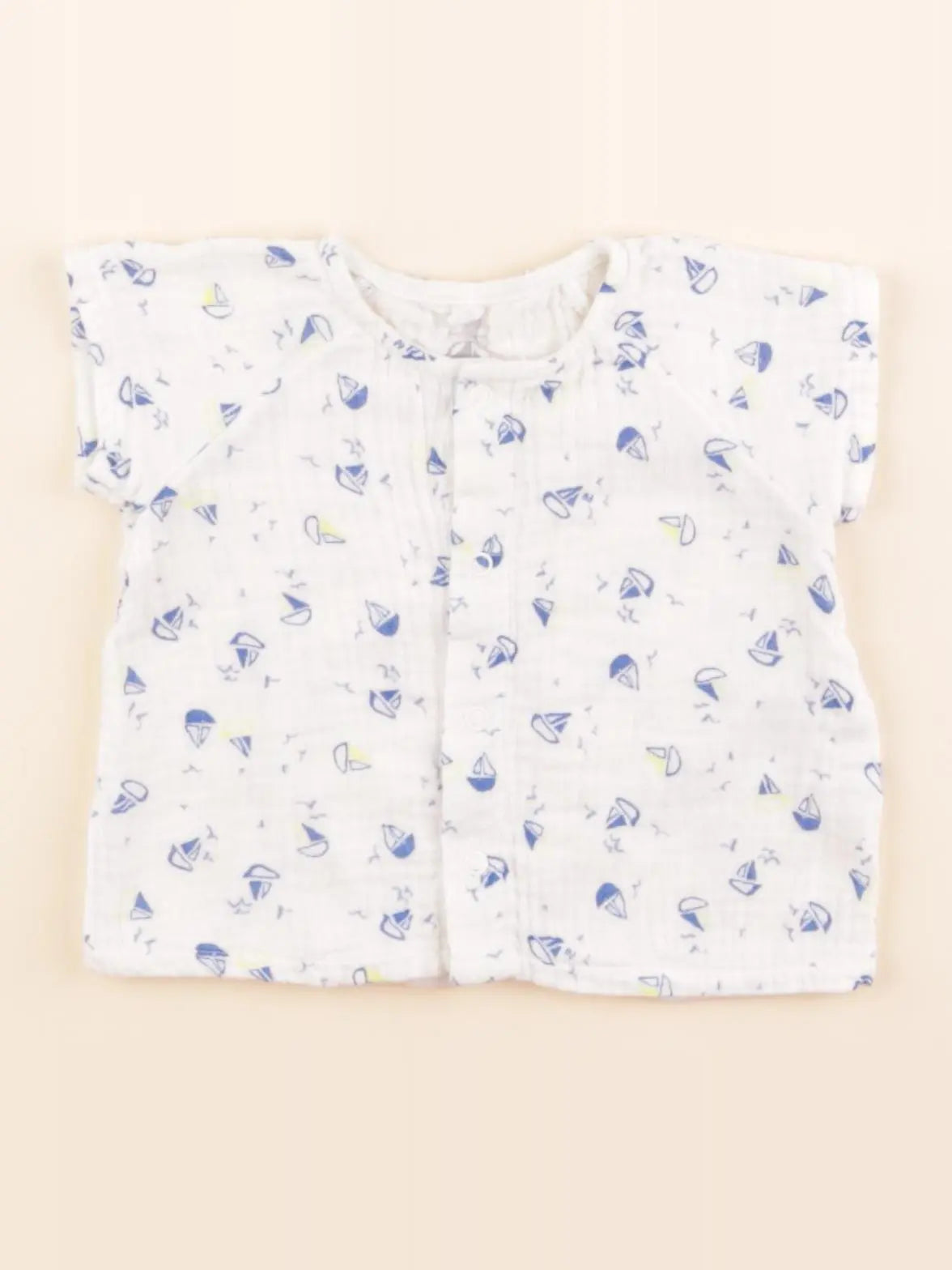 Petit Bateau - blouse blanc - 3 mois