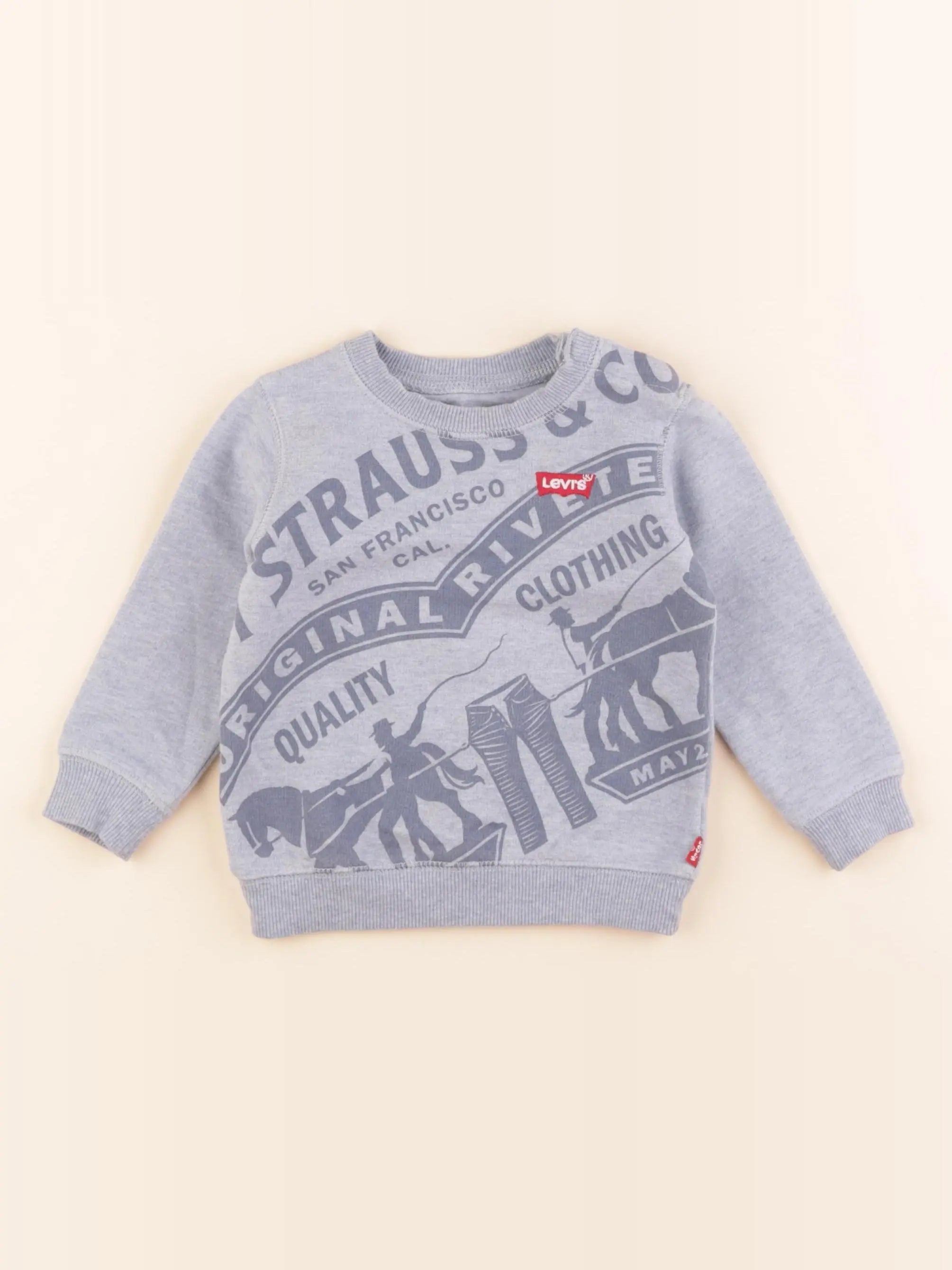 Levi's - sweat bleu - 12 mois