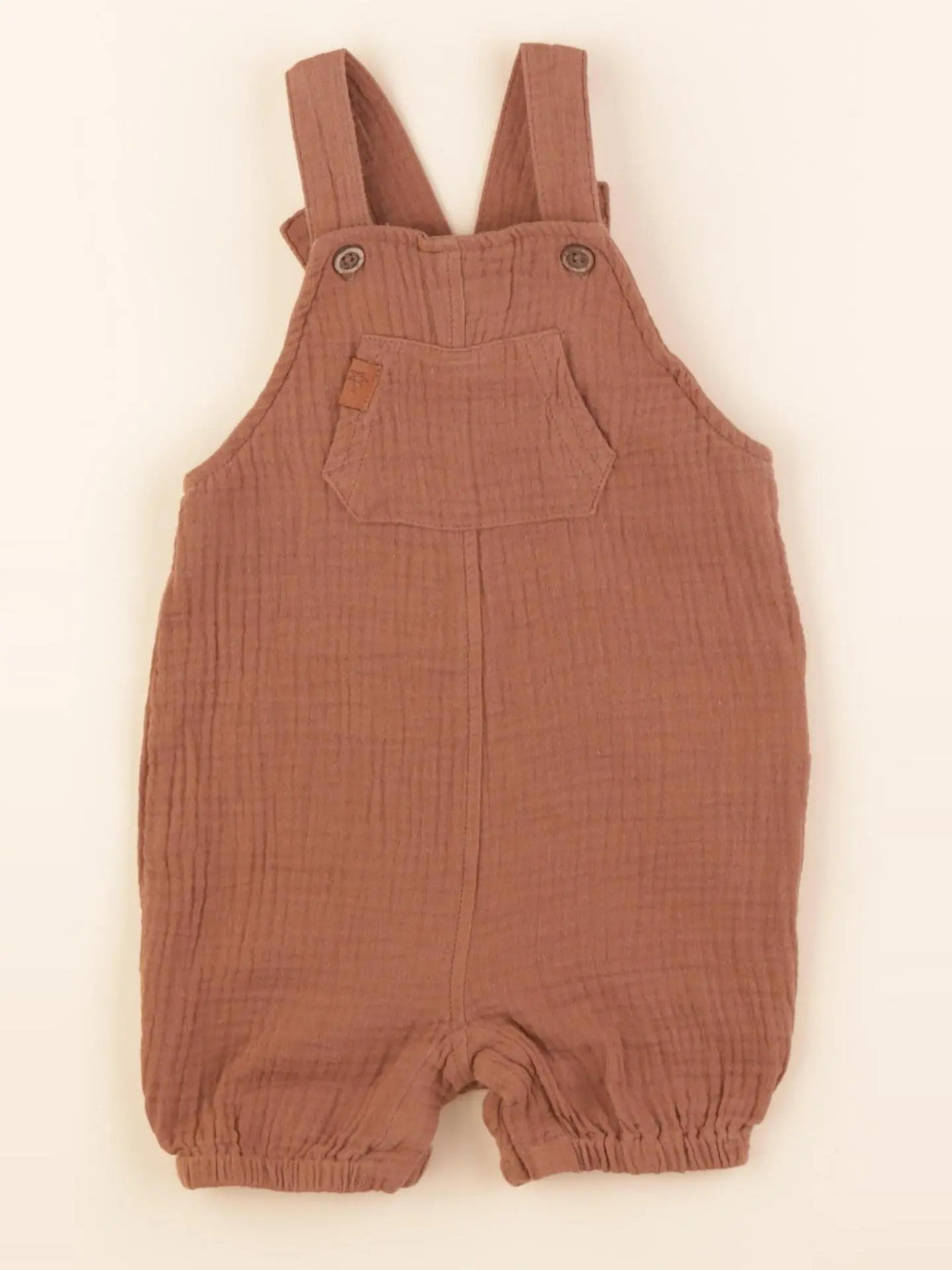 Vertbaudet - salopette marron - 6 mois