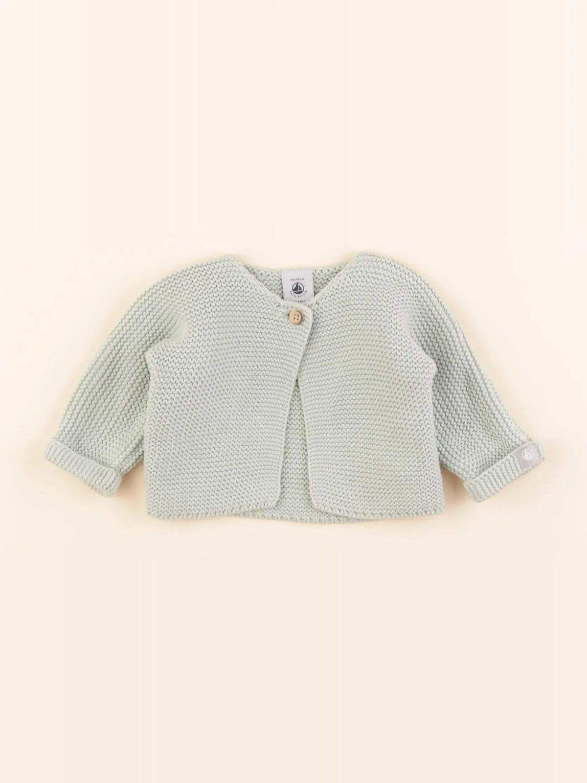 Petit Bateau - gilet vert - 1 mois