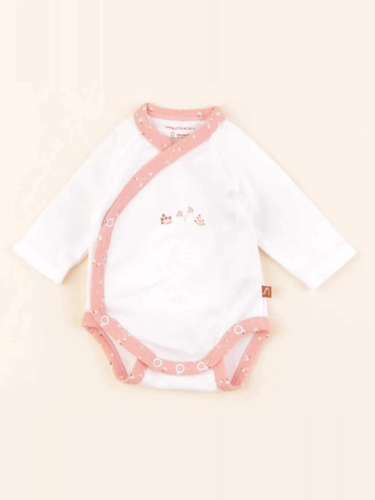 Sauthon - body blanc, rose - 0 mois