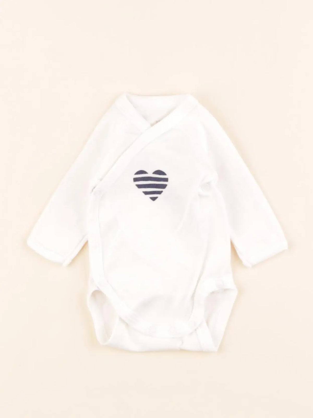 Petit Bateau - body bleu, blanc - 0 mois