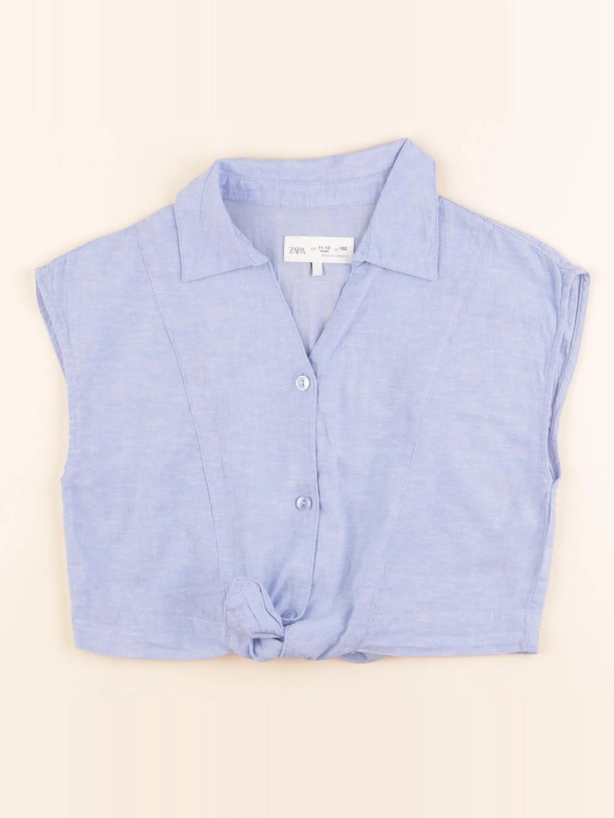 Zara - blouse bleu - 11/12 ans