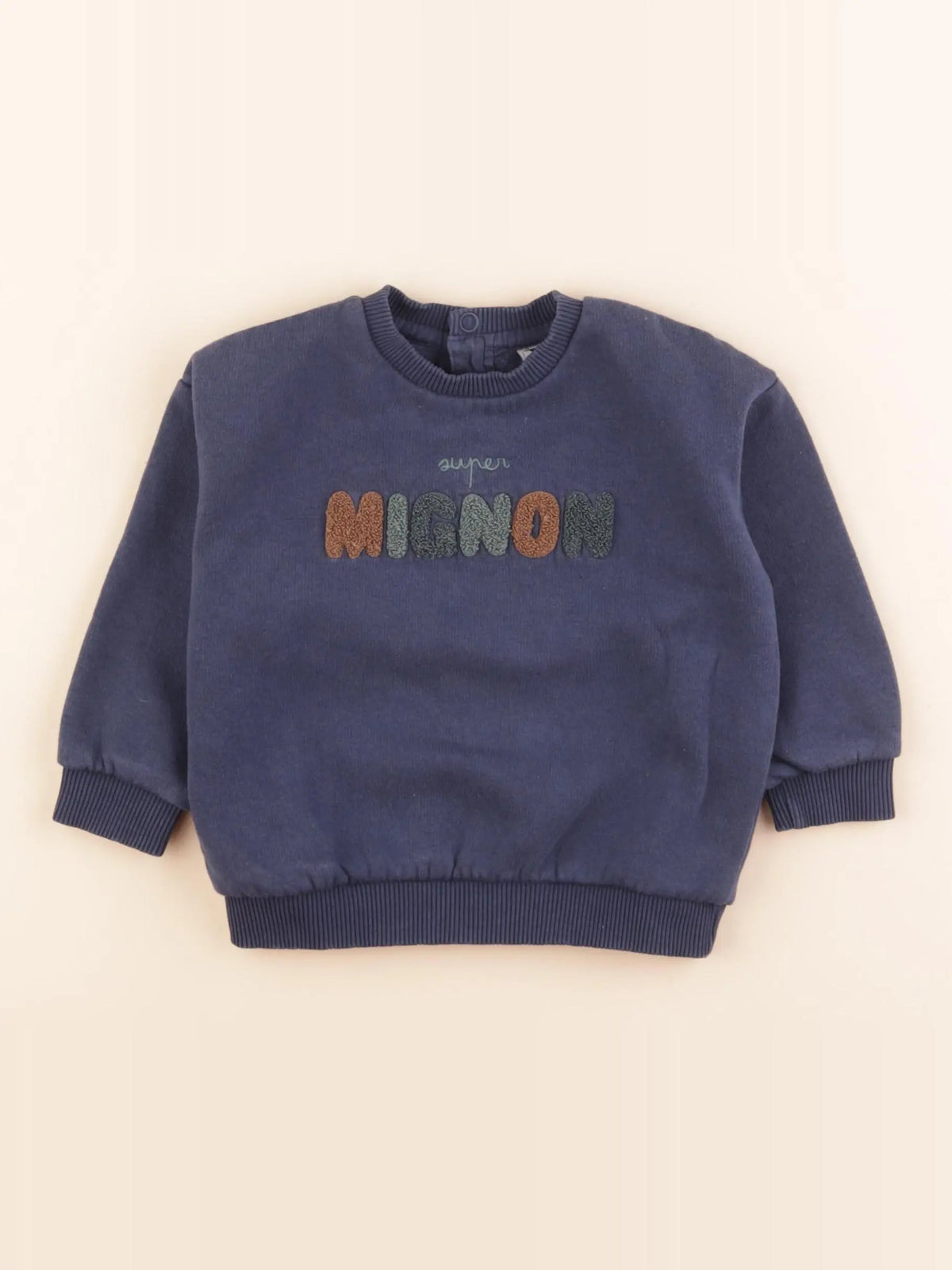 Tape à l'oeil - sweat bleu - 18 mois