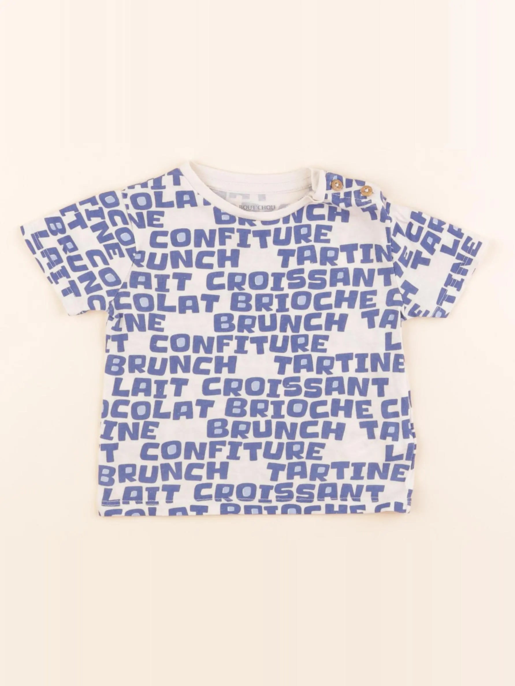 Boutchou - tee-shirt bleu - 18 mois