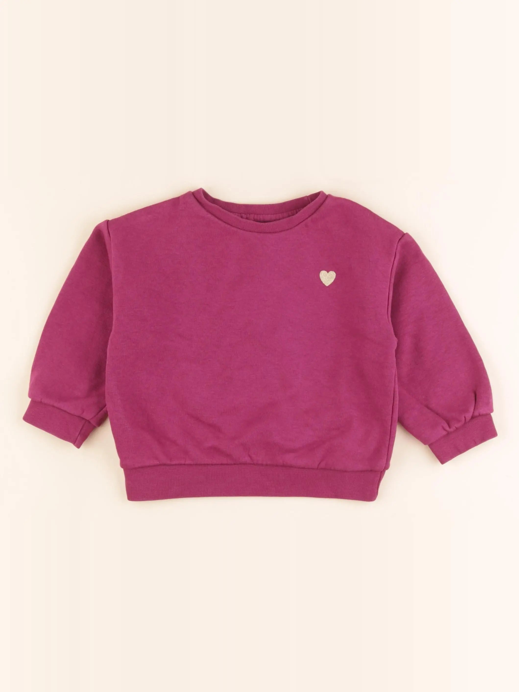 Vertbaudet - sweat rose - 2 ans
