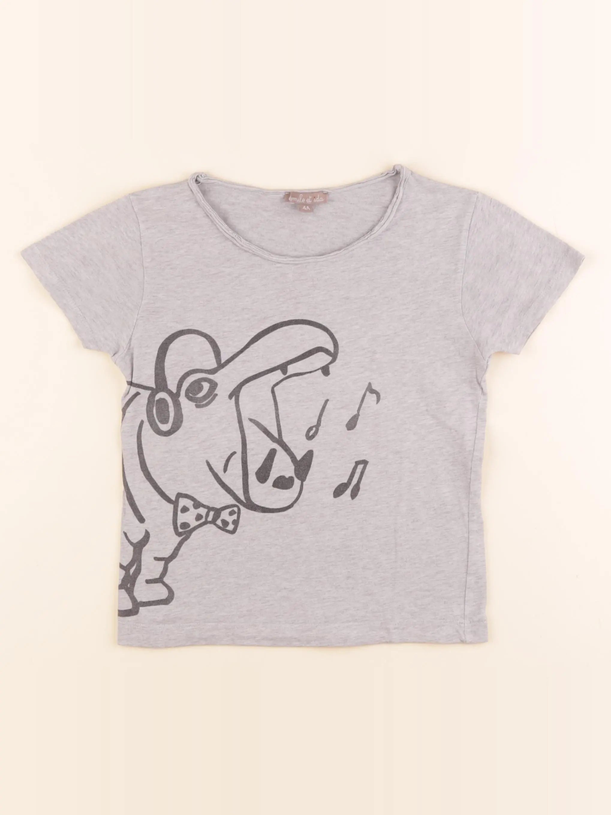 Emile et Ida - tee-shirt gris - 4 ans