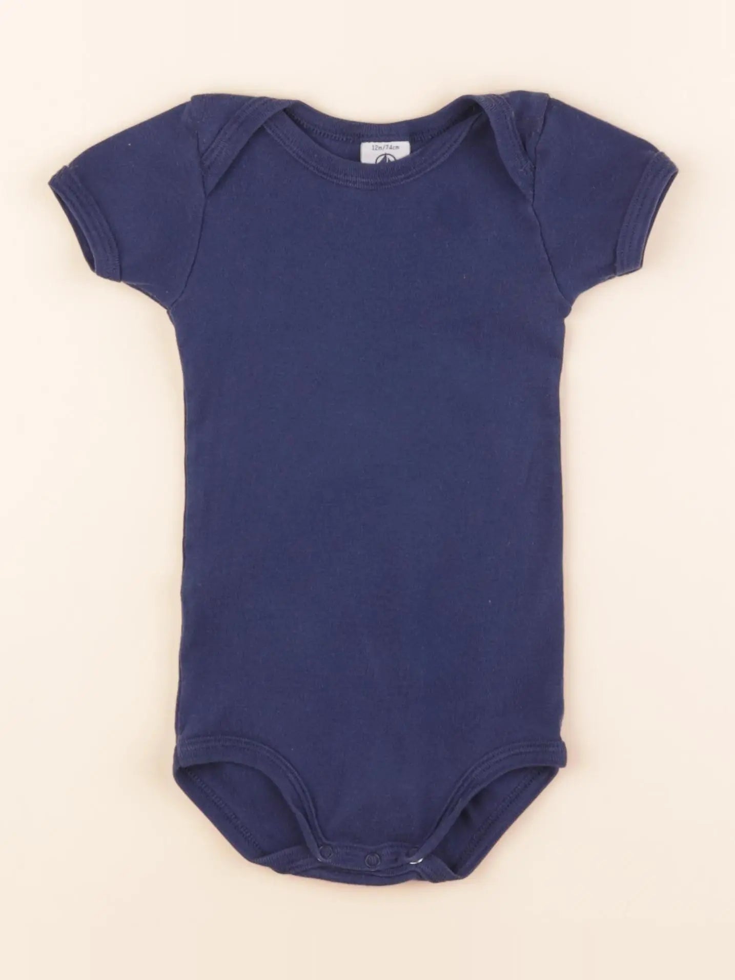 Petit Bateau - body bleu - 12 mois