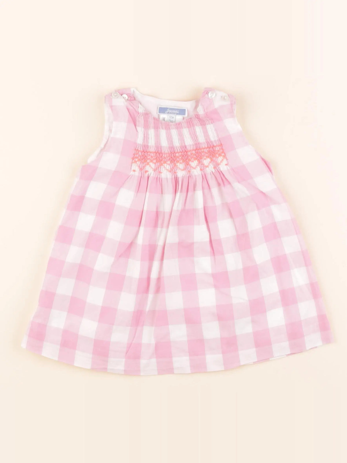 Jacadi - robe rose - 12 mois