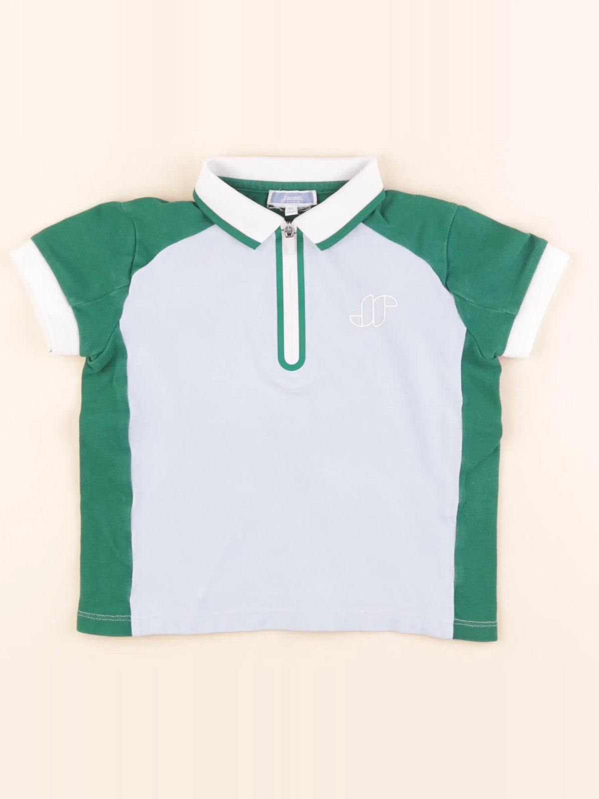 Jacadi - polo bleu, vert - 4 ans