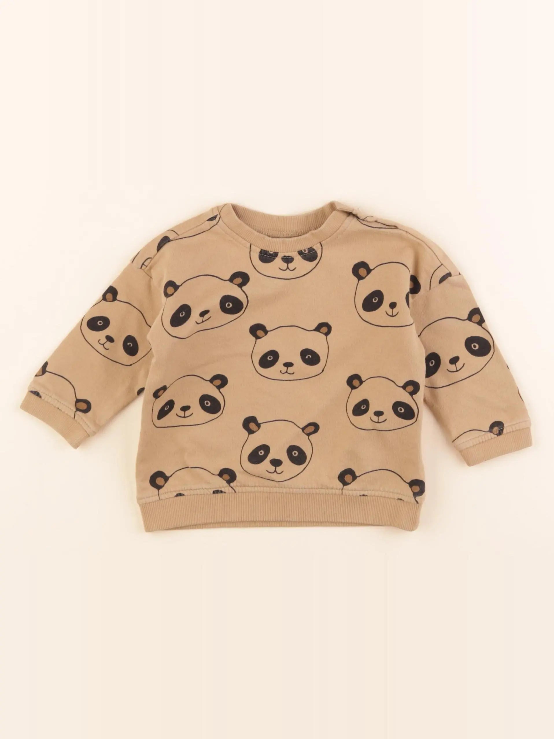H&M - sweat marron - 4/6 mois
