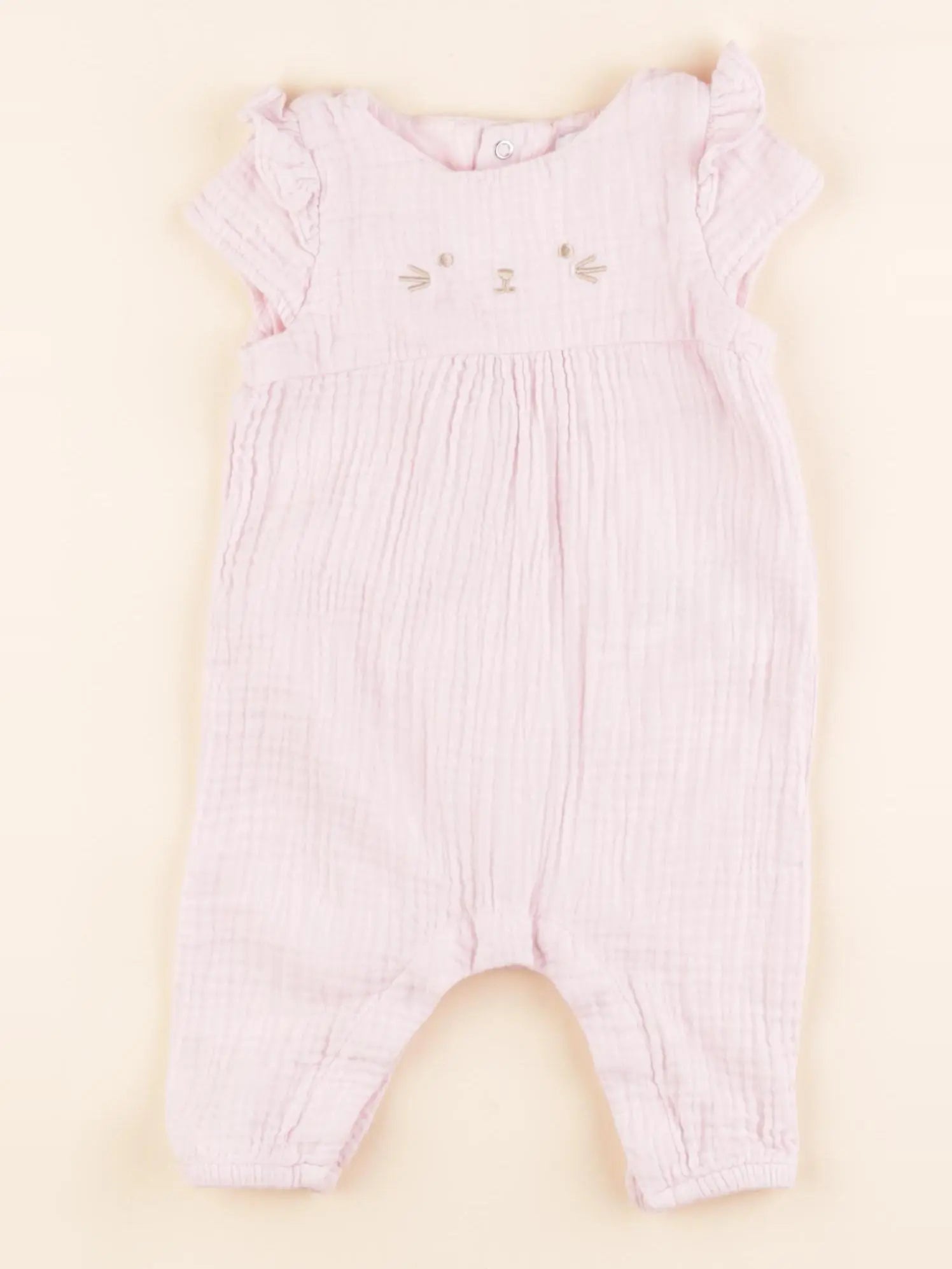 Vertbaudet - combinaison rose - 3 mois