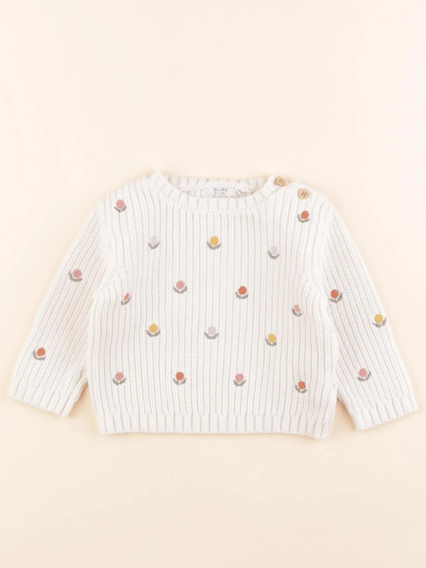 Boutchou - pull blanc - 9 mois