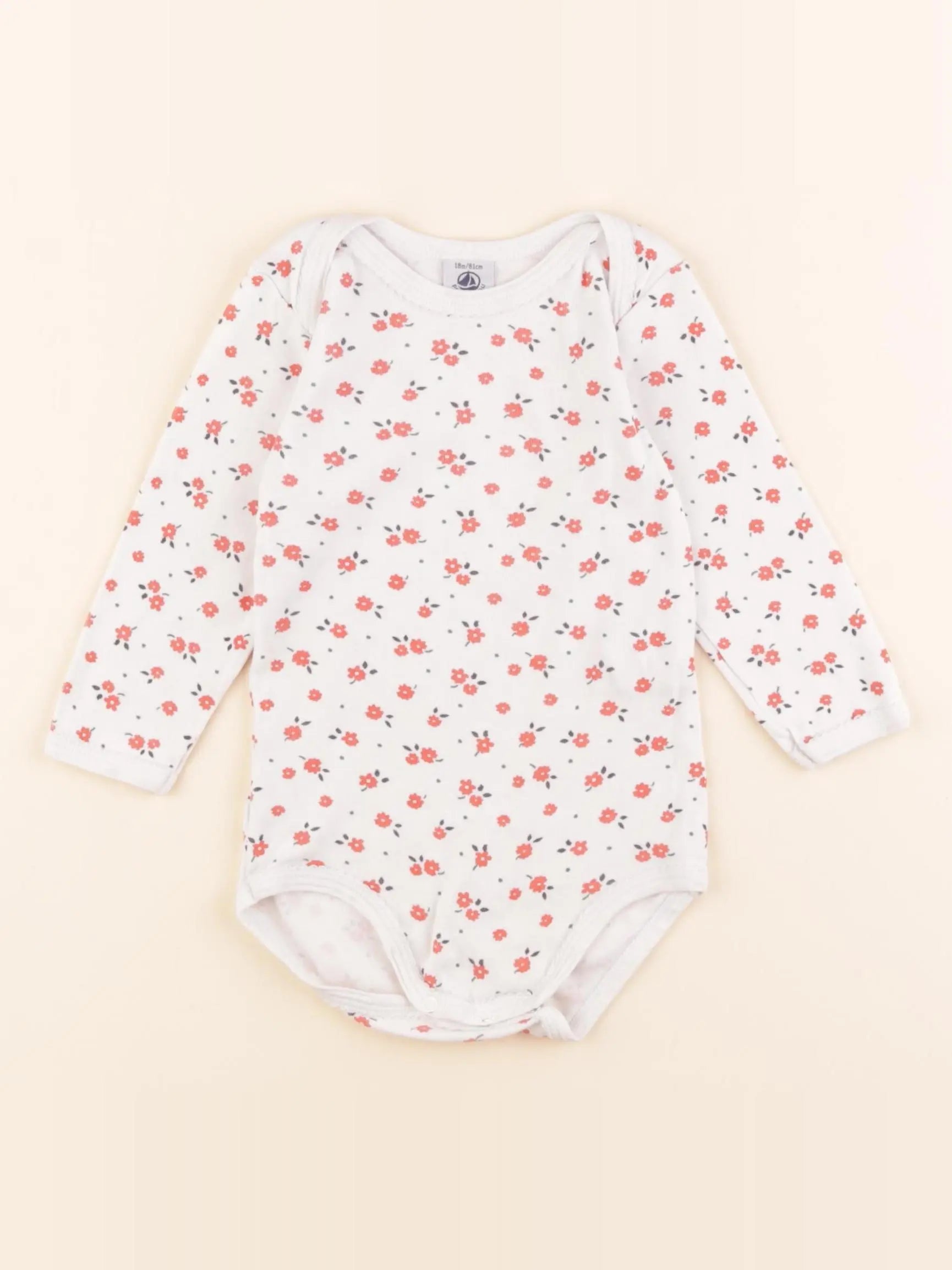 Petit Bateau - body rouge - 18 mois
