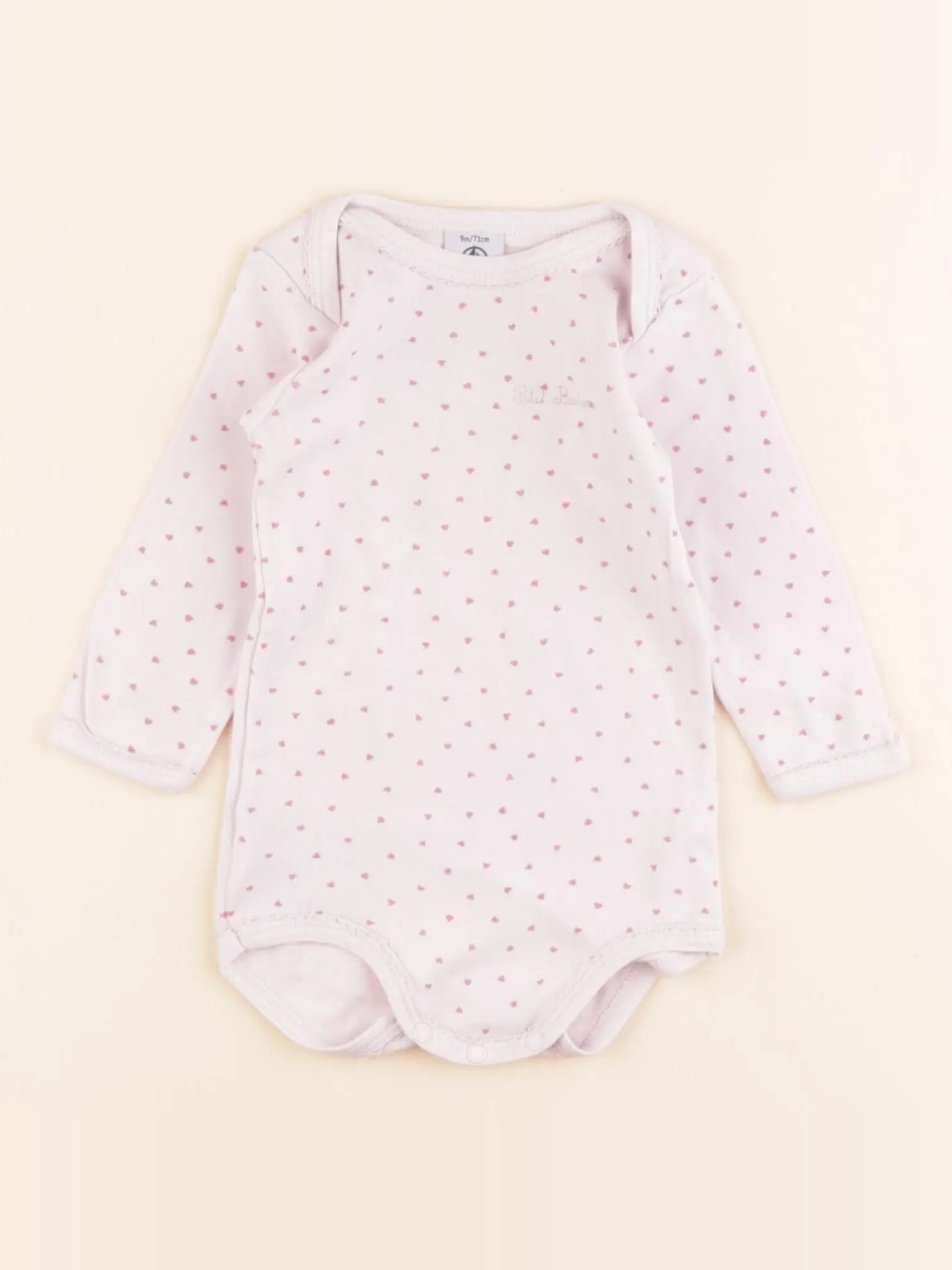 Petit Bateau - body rose - 9 mois