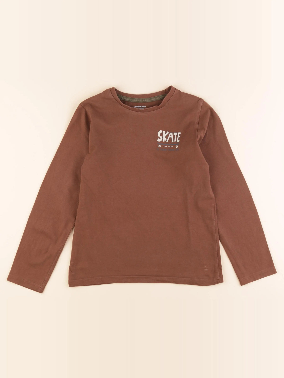 Vertbaudet - tee-shirt marron - 10 ans