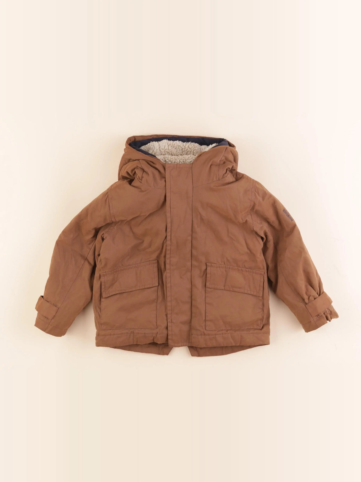 Vertbaudet - manteau doublure amovible marron - 2 ans