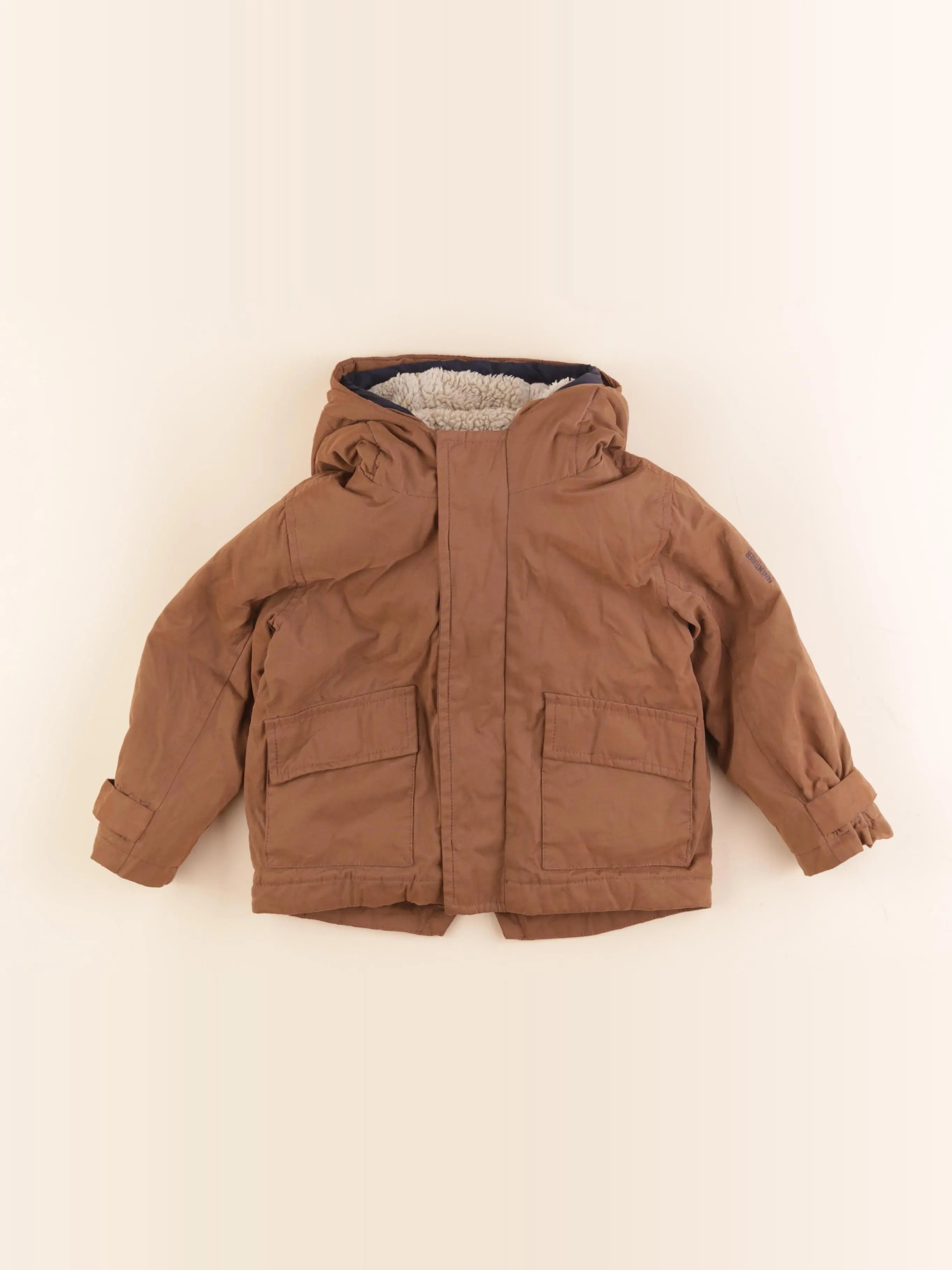 Vertbaudet - manteau doublure amovible marron - 2 ans