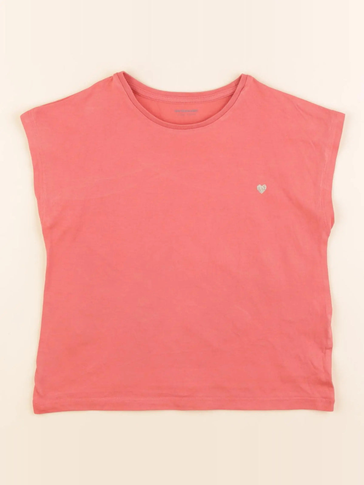 Vertbaudet - tee-shirt rouge, or - 5 ans
