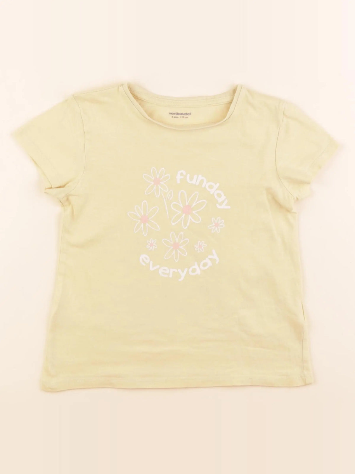 Vertbaudet - tee-shirt jaune - 5 ans