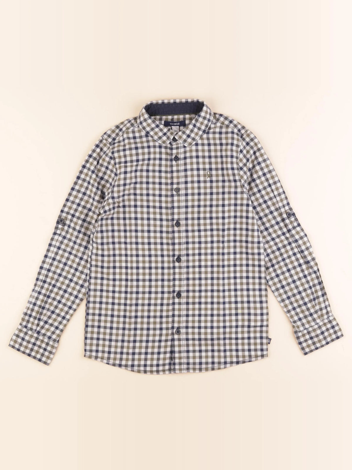 Okaidi - chemise bleu, vert - 8 ans