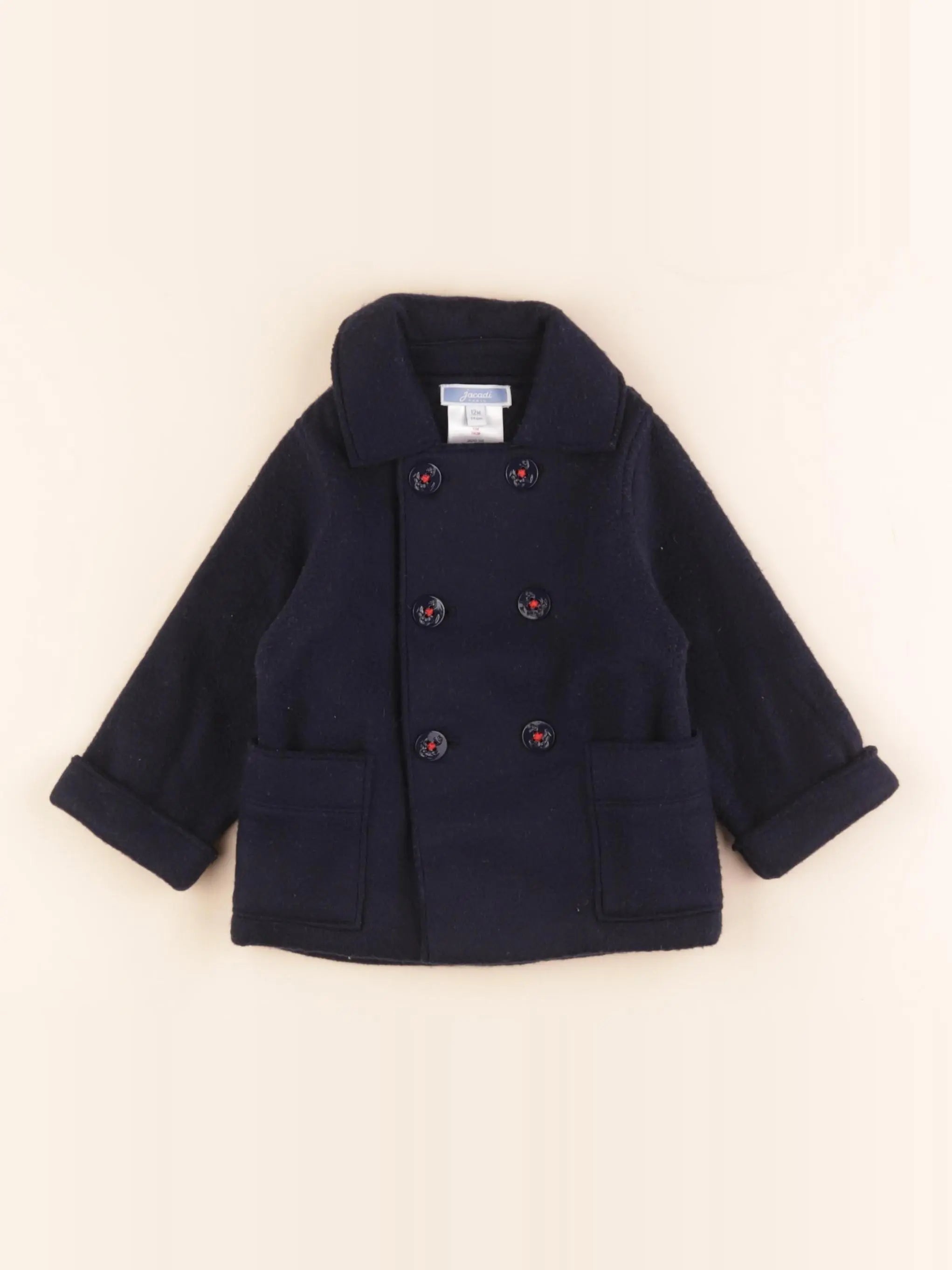 Jacadi - manteau bleu - 12 mois
