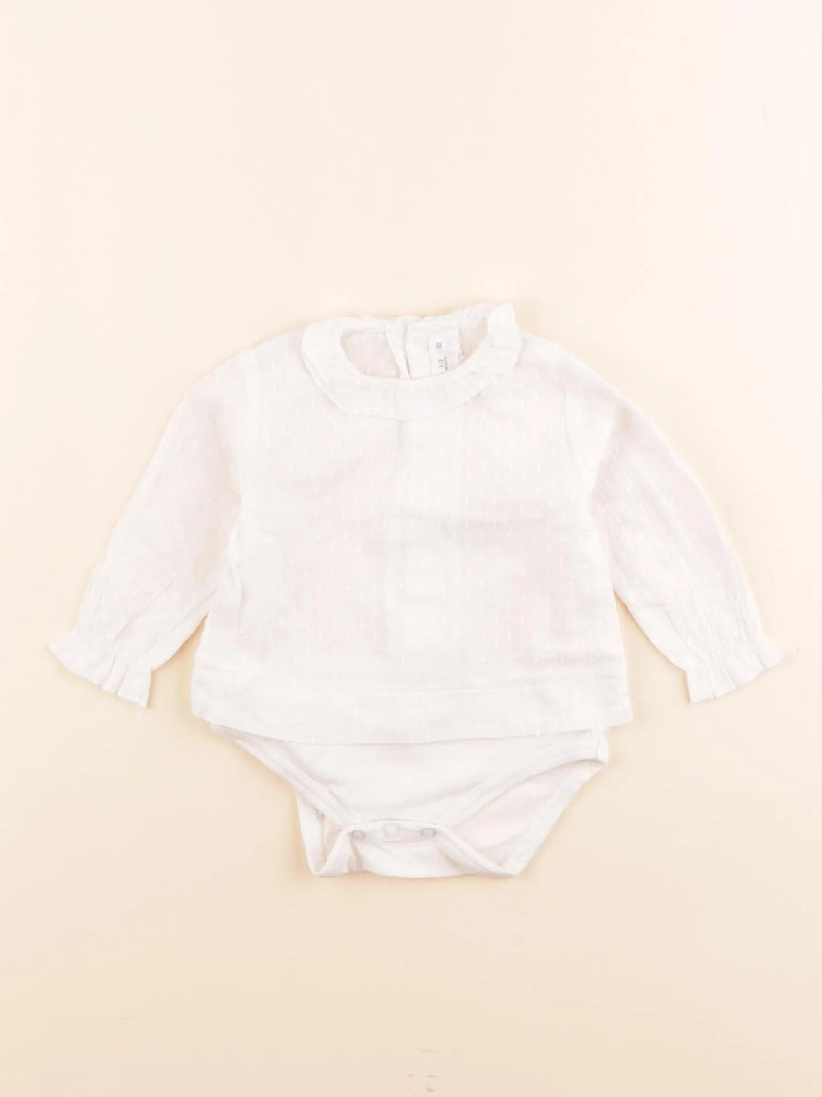 Zara - body blouse blanc - 1/3 mois