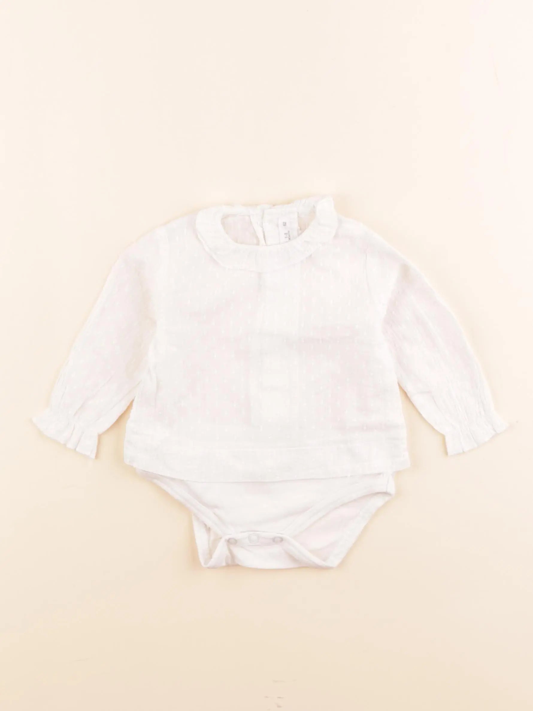 Zara - body blouse blanc - 1/3 mois