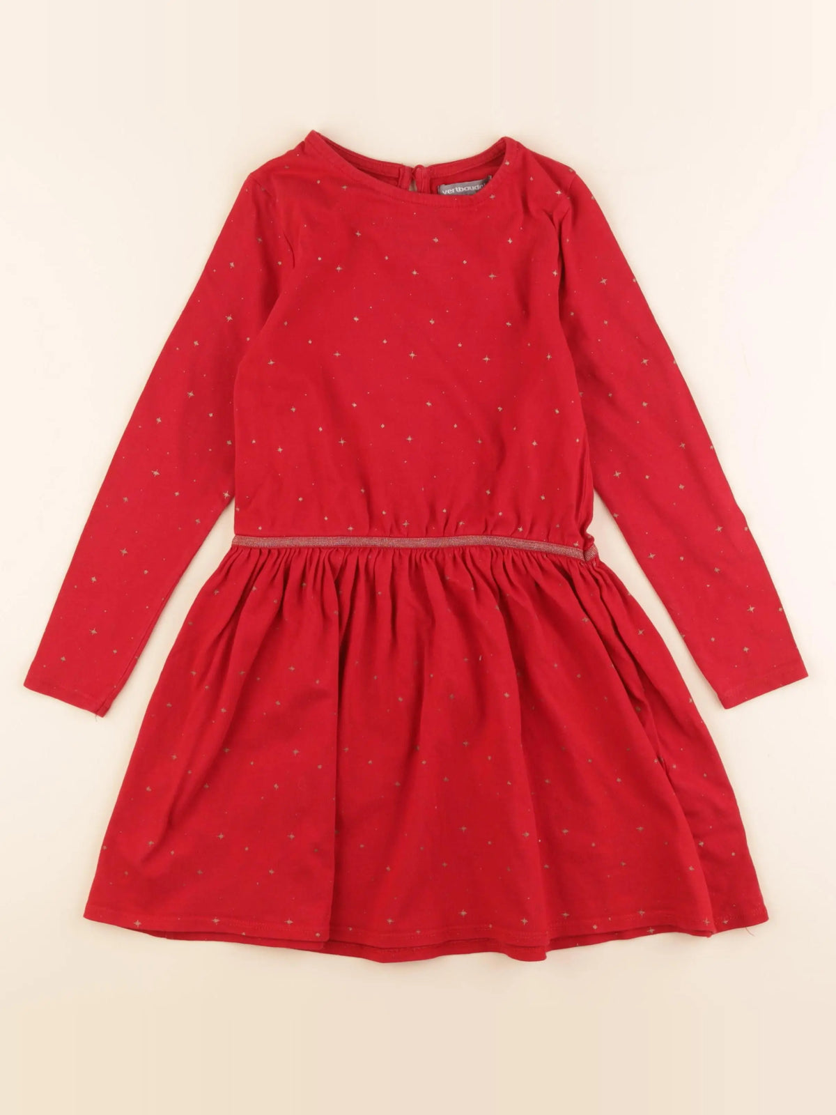 Vertbaudet - robe rouge - 7 ans