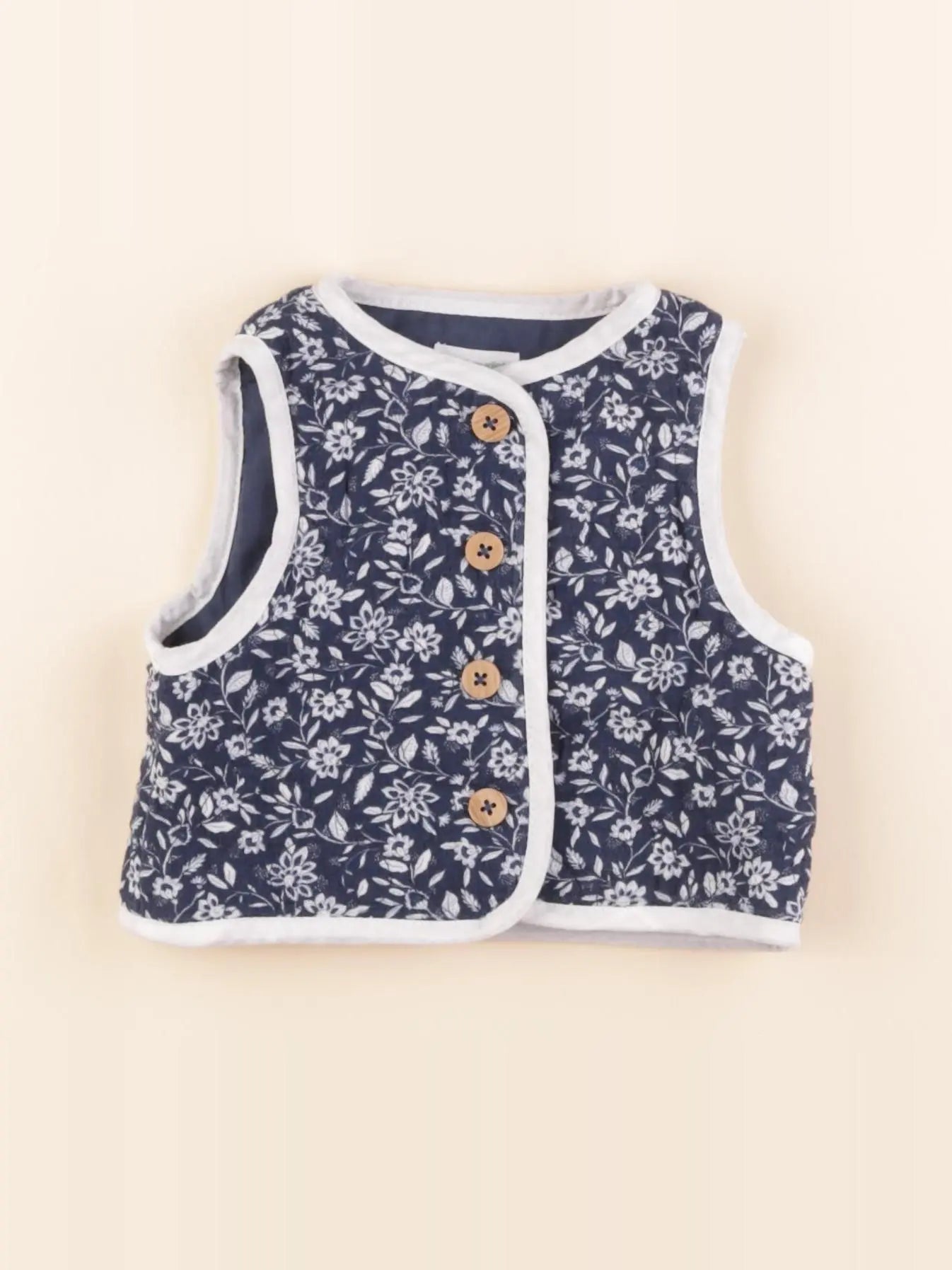 Vertbaudet - gilet bleu - 6 mois