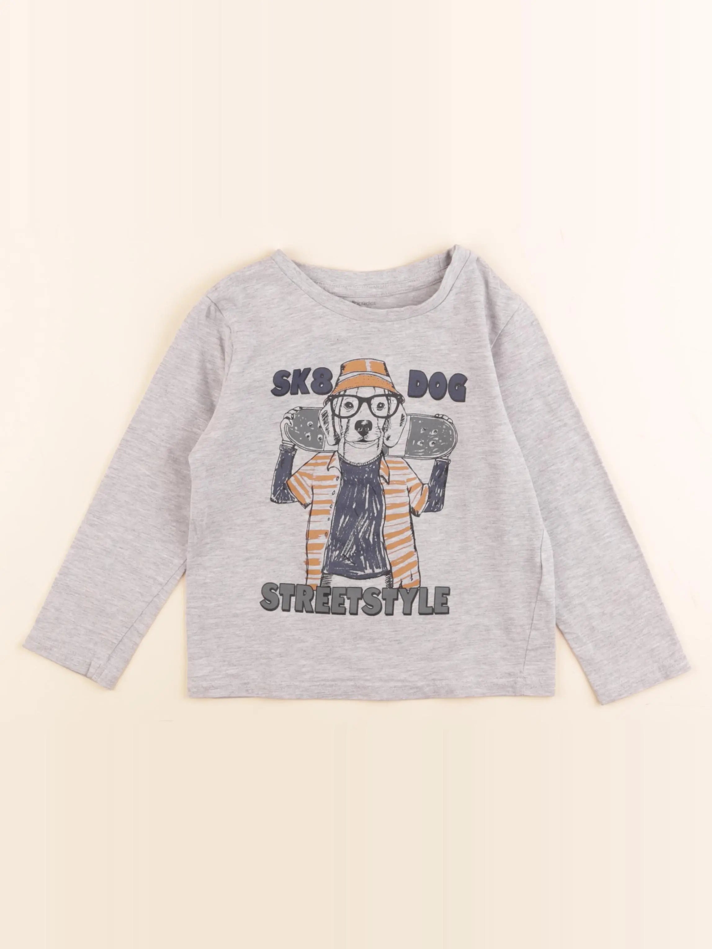 Vertbaudet - tee-shirt gris - 5 ans