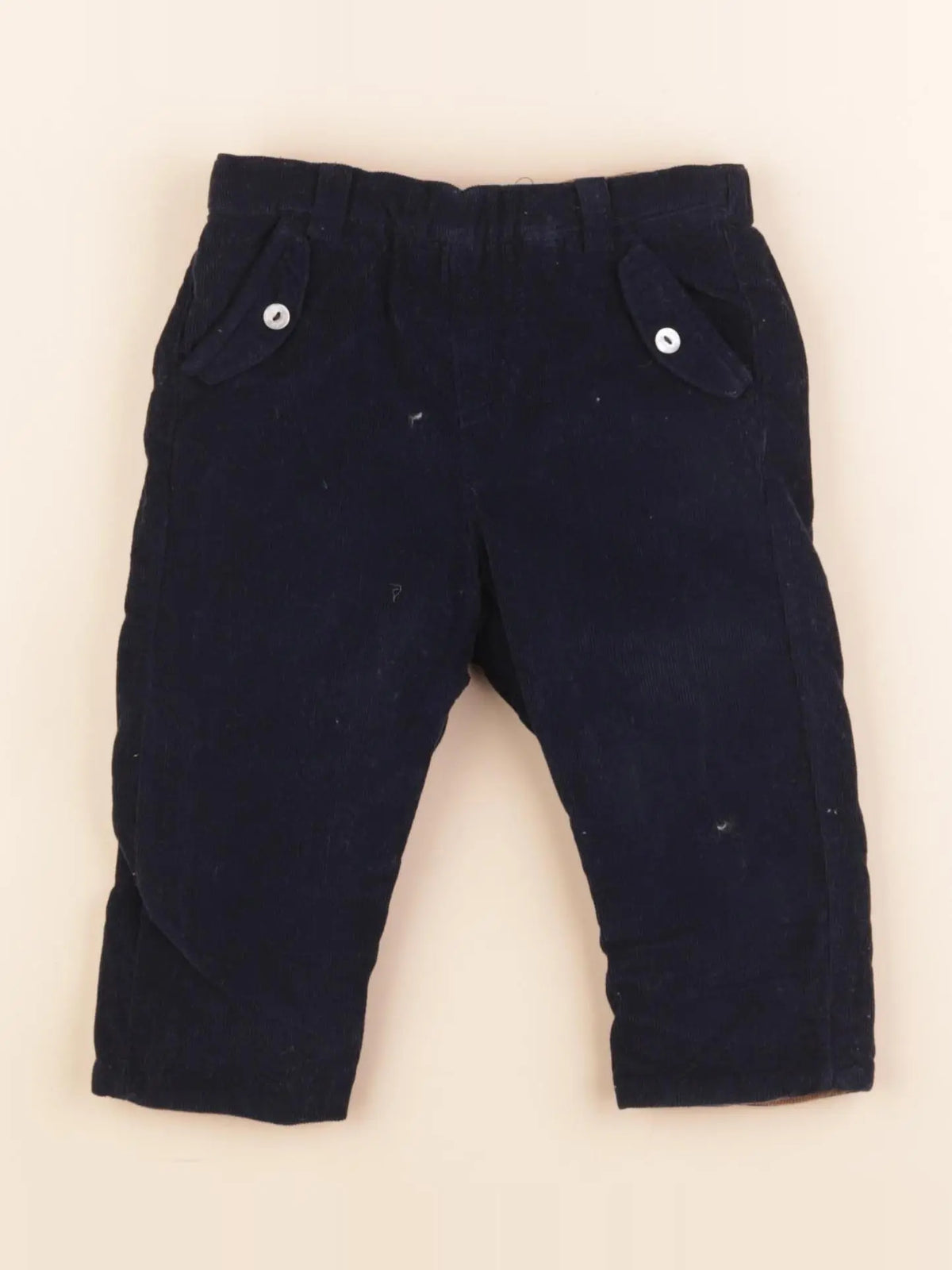 Tartine & Chocolat - pantalon réversible bleu, marron - 9 mois