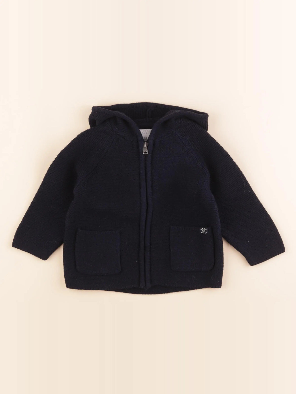 Zara - gilet bleu - 6/9 mois