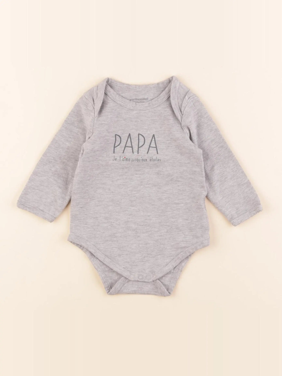 Vertbaudet - body gris - 9 mois