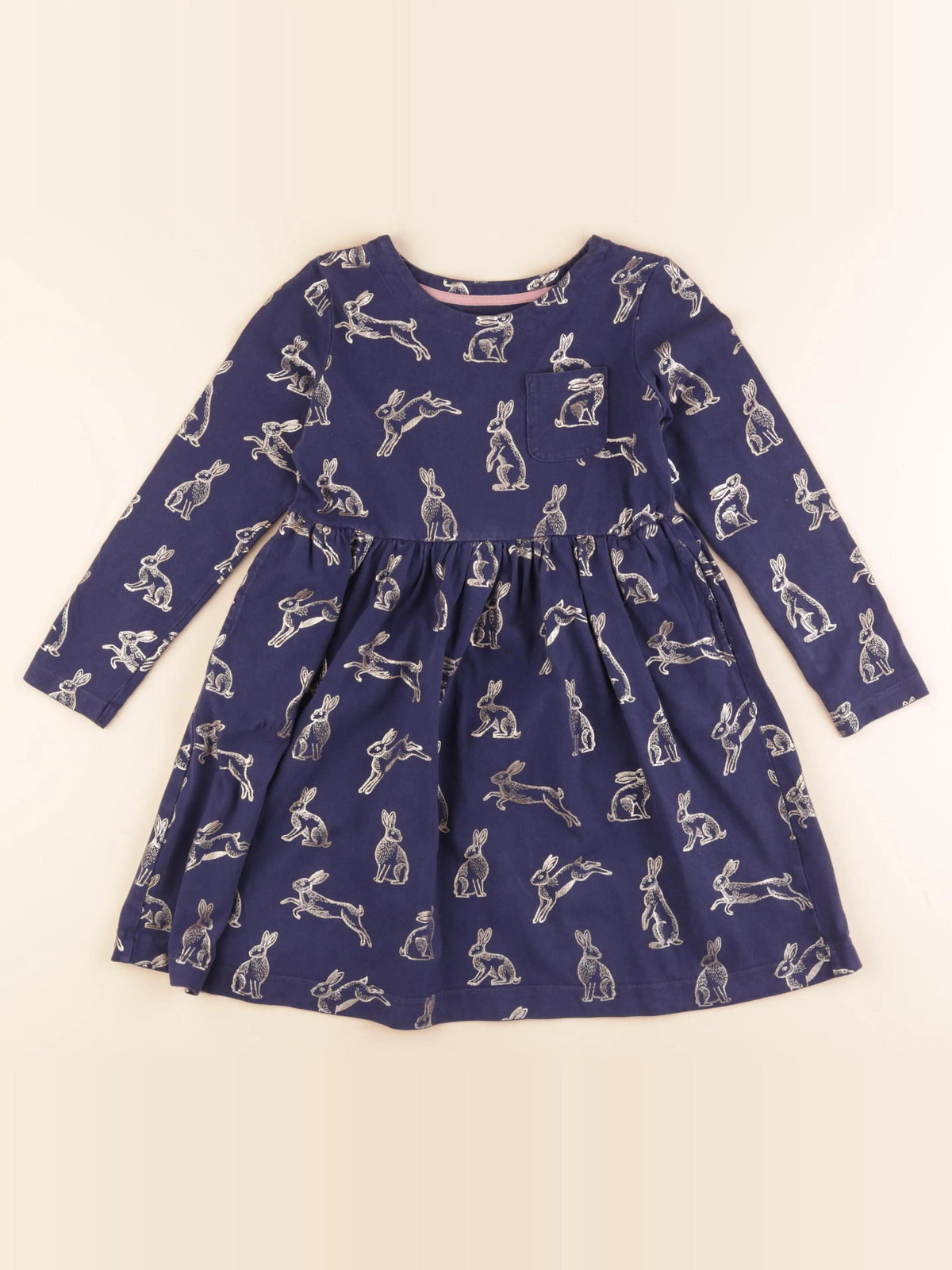 Mini Boden - robe bleu - 6/7 ans