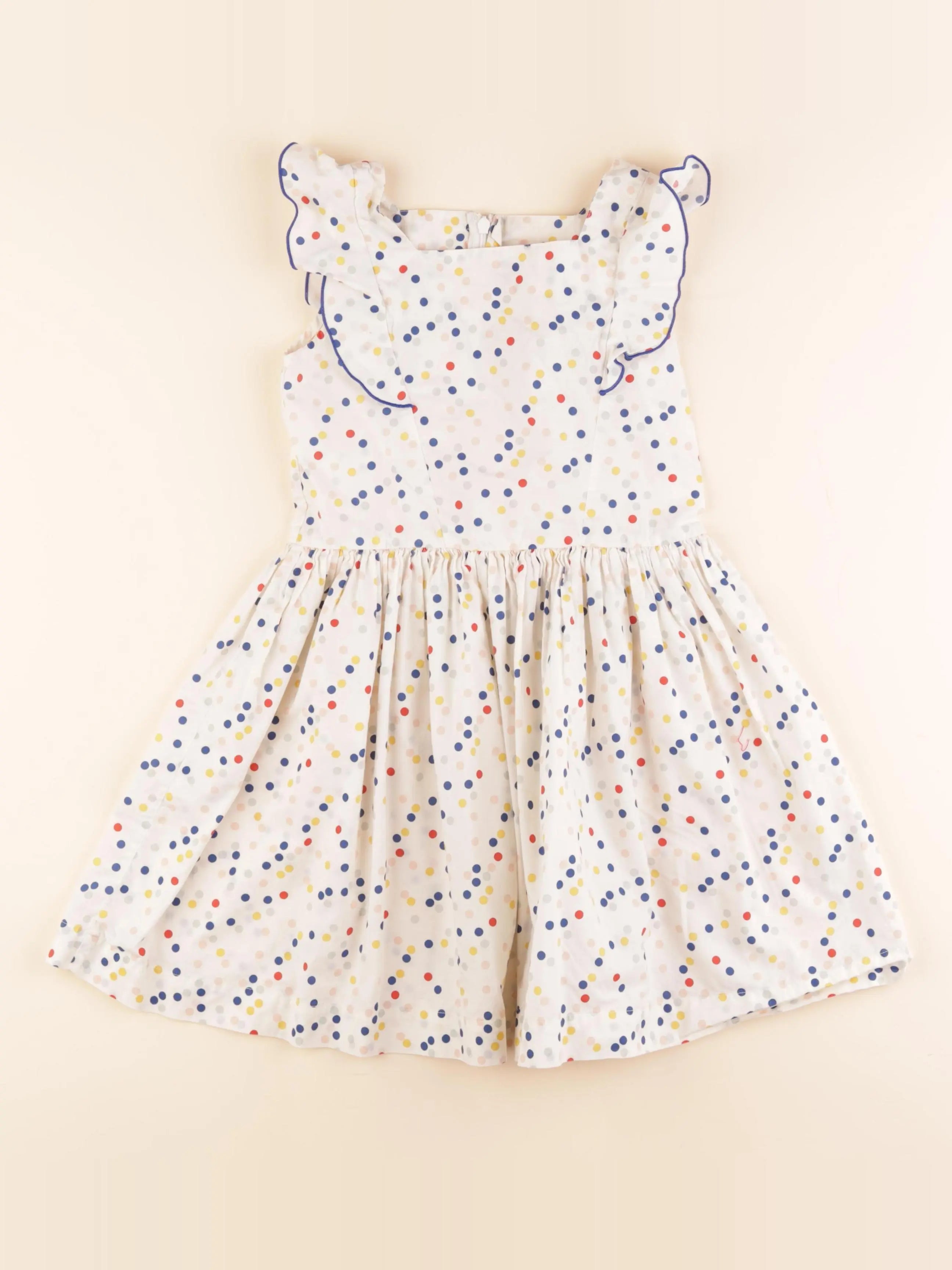 Petit Bateau - robe blanc, multicolore - 8 ans