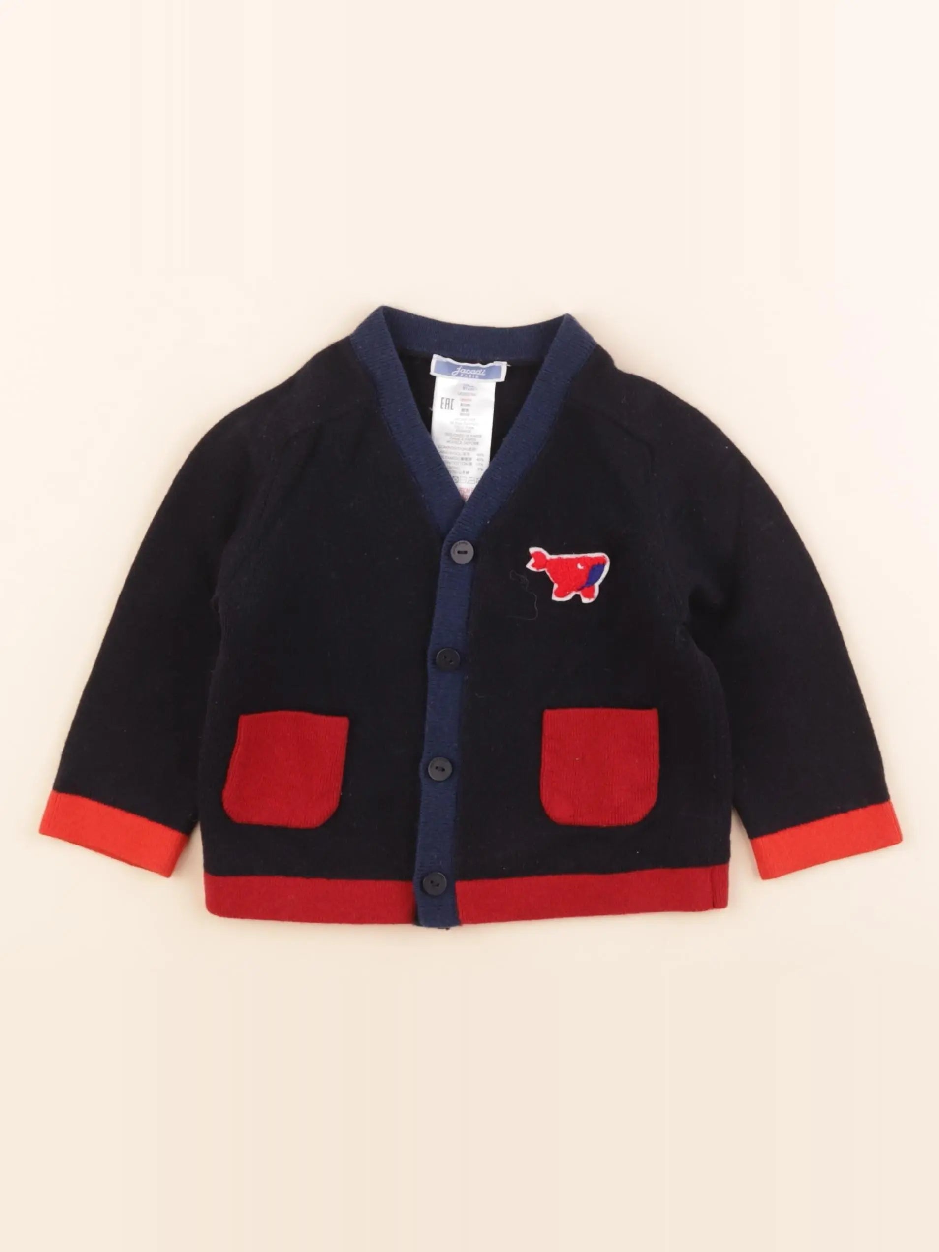 Jacadi - gilet bleu - 18 mois