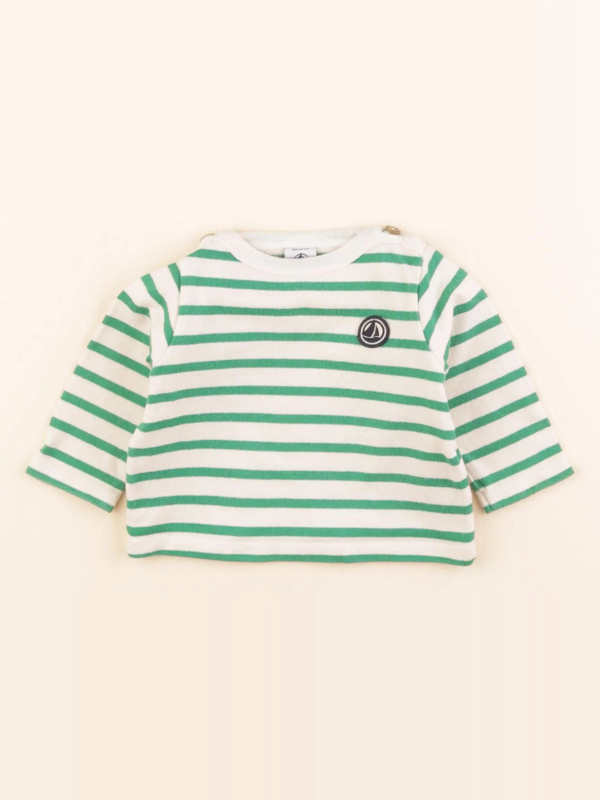 Petit Bateau - tee-shirt vert - 6 mois