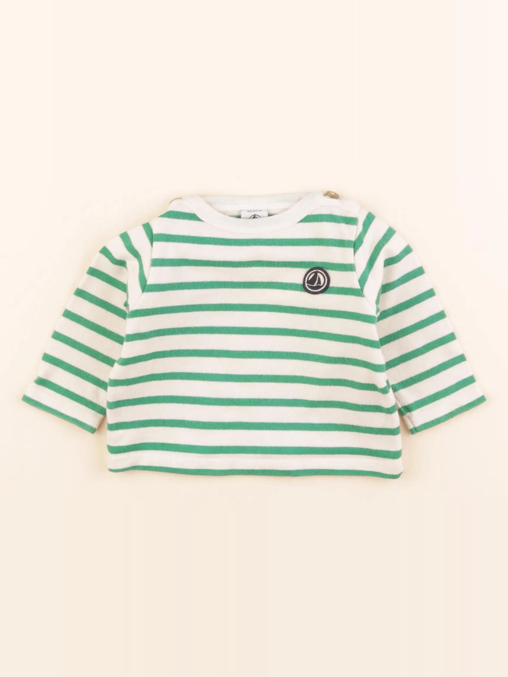 Petit Bateau - tee-shirt vert - 6 mois