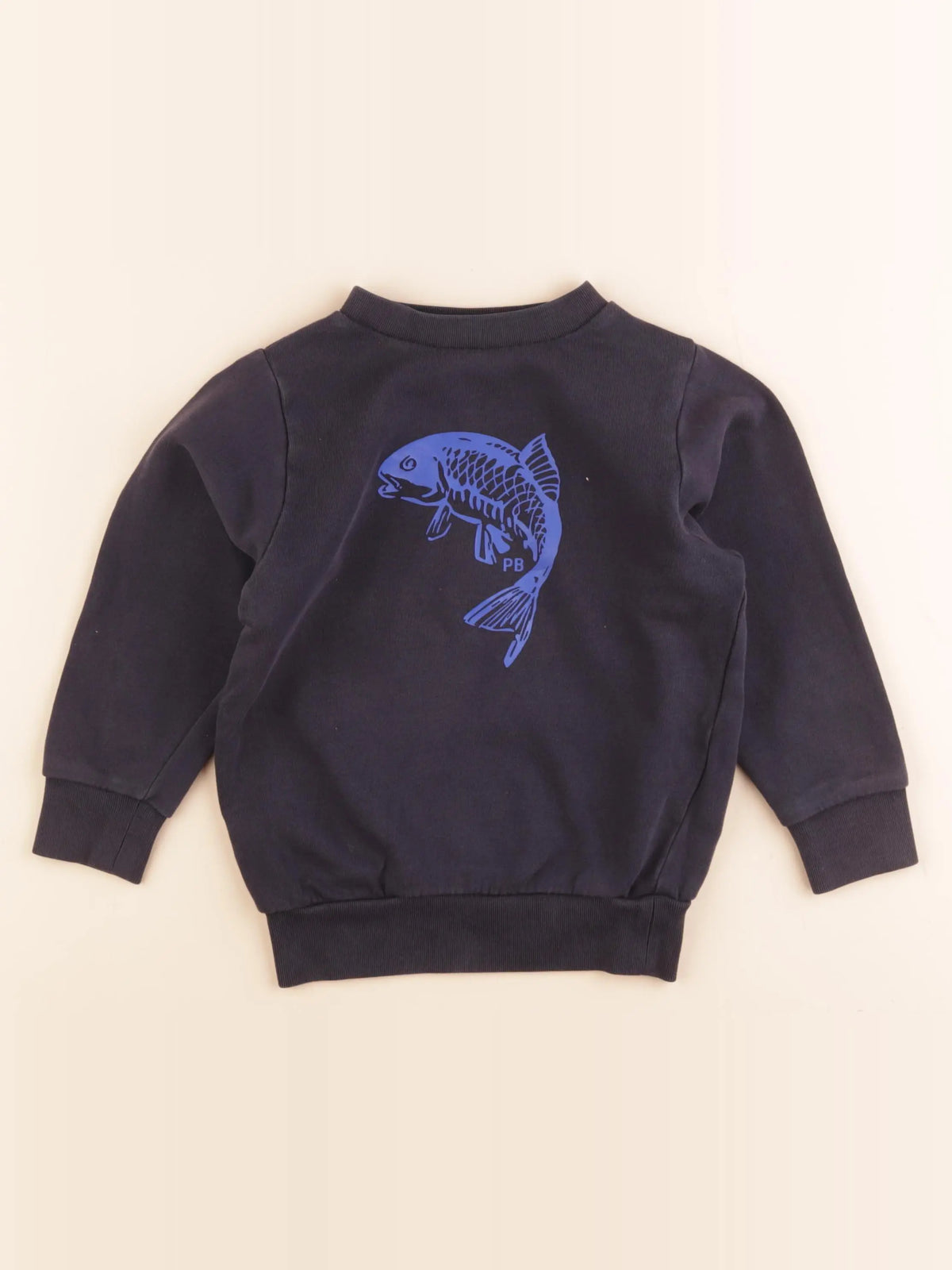 Petit Bateau - sweat bleu - 4 ans