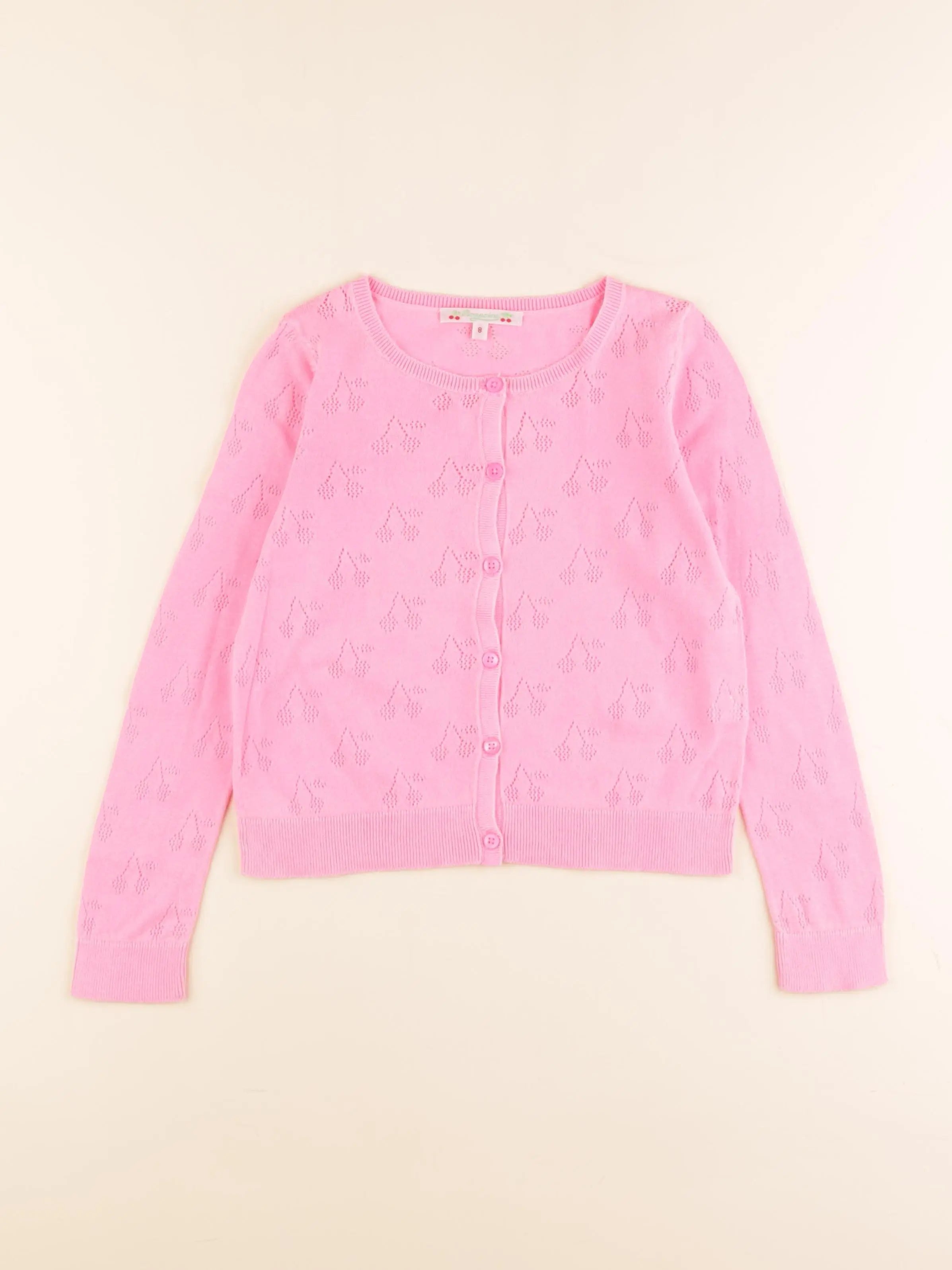 Bonpoint - gilet rose - 8 ans