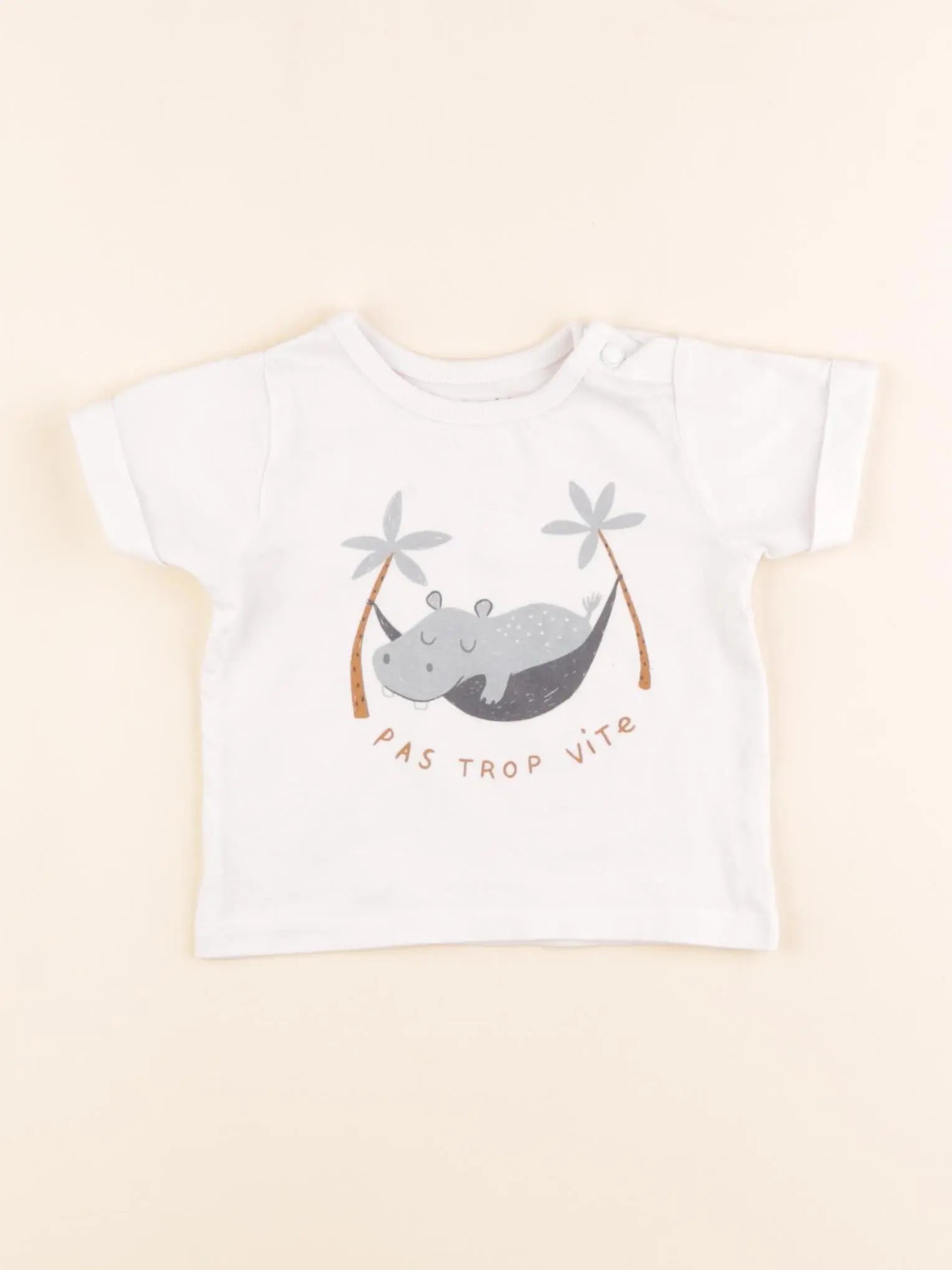 Vertbaudet - tee-shirt blanc - 3 mois
