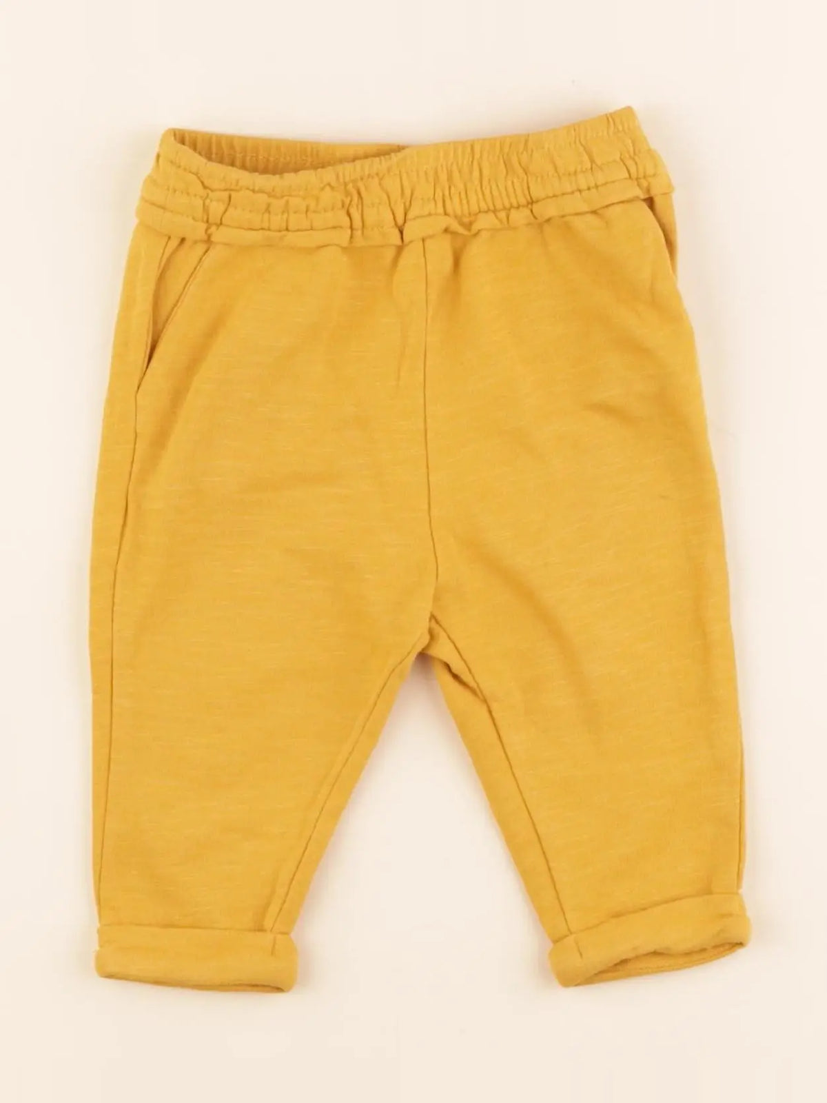 Vertbaudet - pantalon jaune - 6 mois