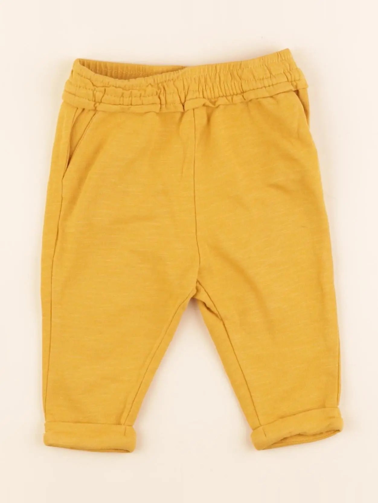 Vertbaudet - pantalon jaune - 6 mois