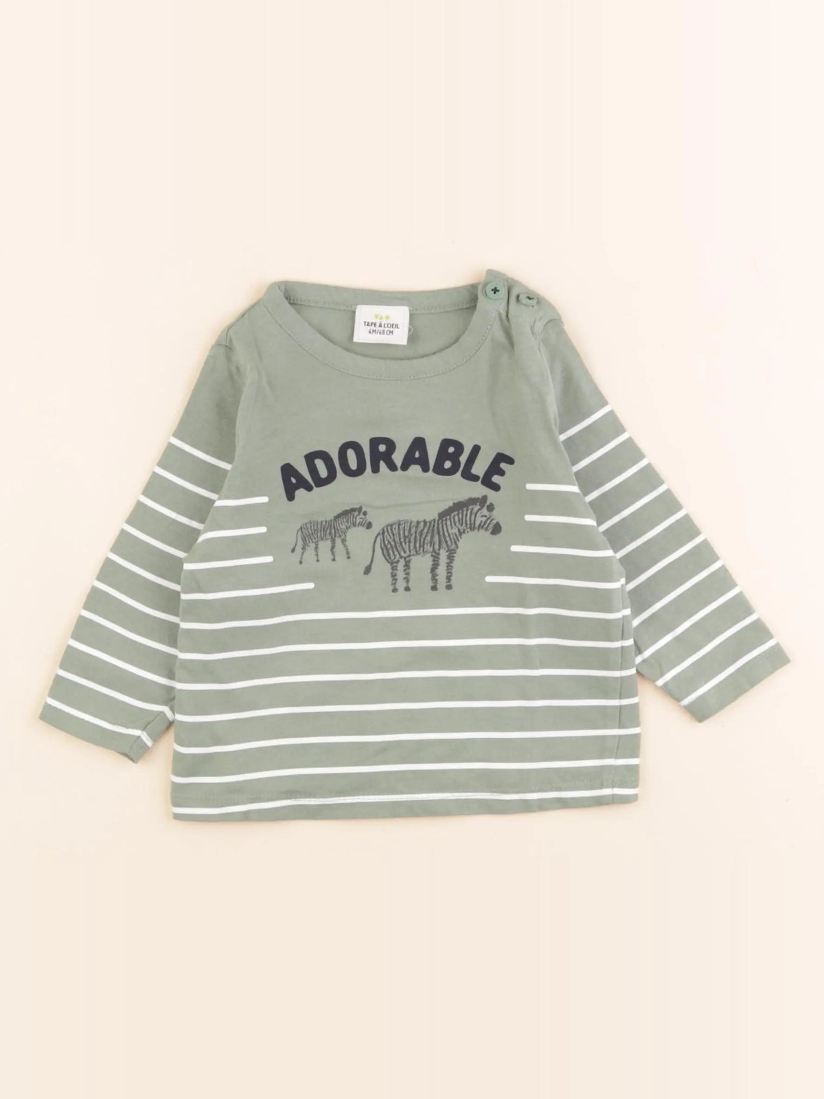 Tape à l'oeil - tee-shirt vert - 6 mois