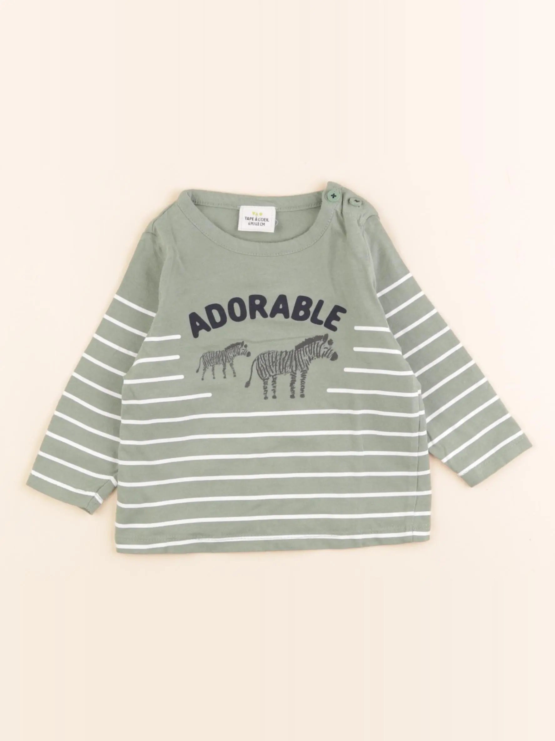 Tape à l'oeil - tee-shirt vert - 6 mois