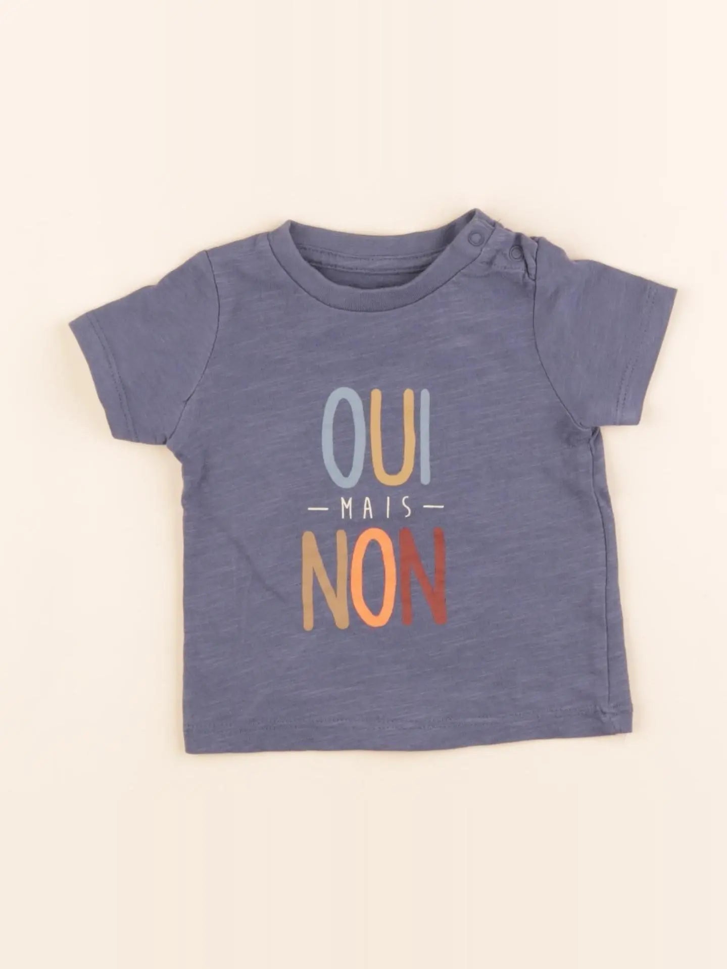 Vertbaudet - tee-shirt bleu - 3 mois