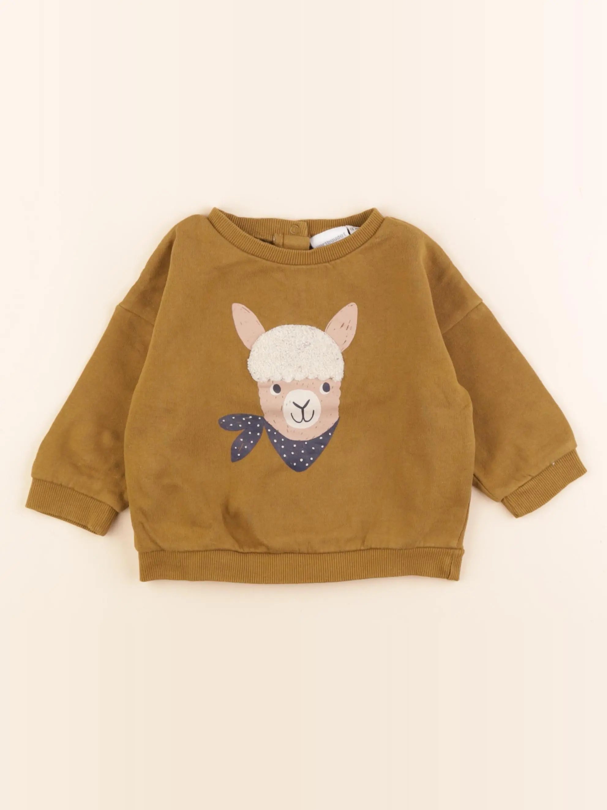 Vertbaudet - sweat vert - 12 mois