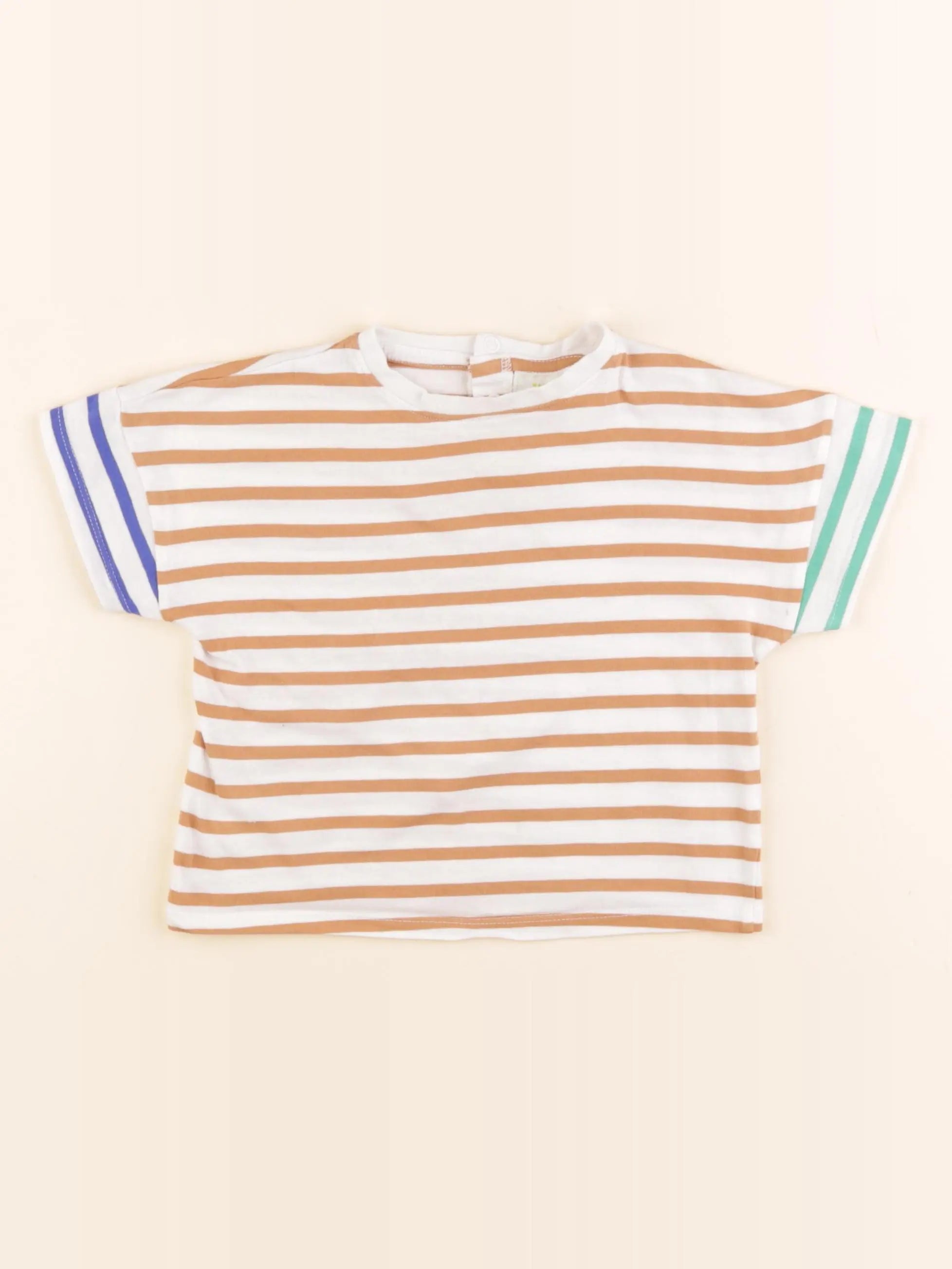 Tape à l'oeil - tee-shirt blanc, marron - 24 mois