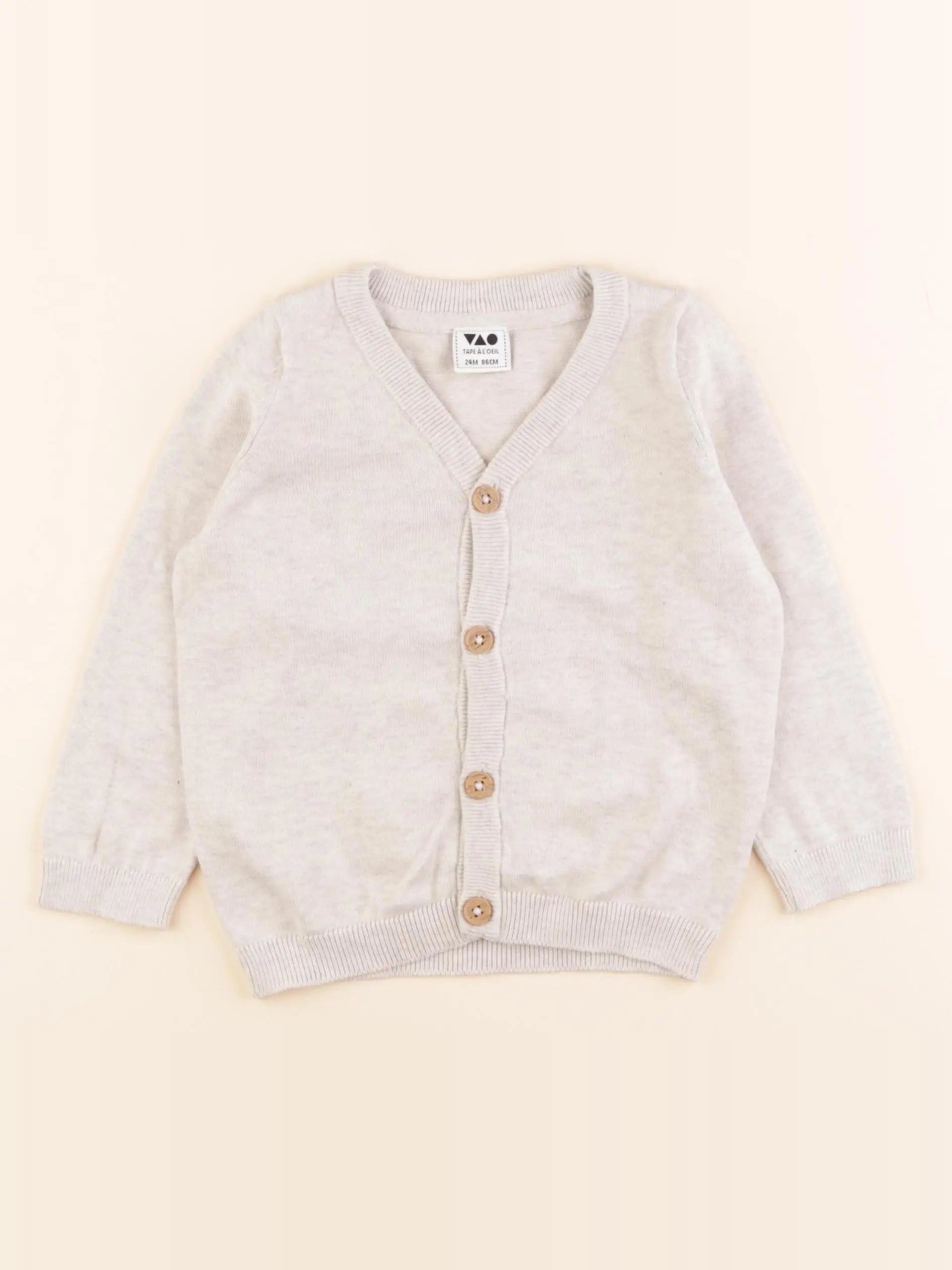 Tape à l'oeil - gilet gris - 24 mois